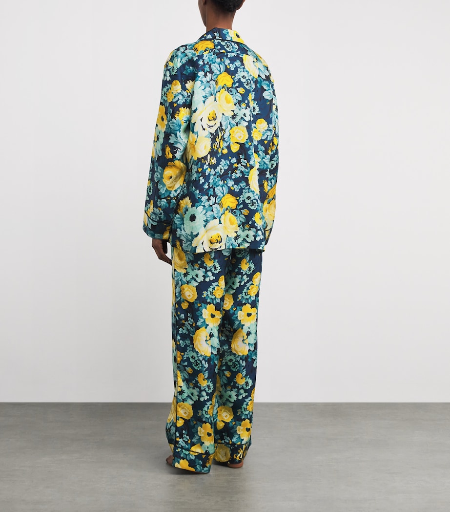 Silk Floral Yves Pyjama Set NOCTURNE Image 3