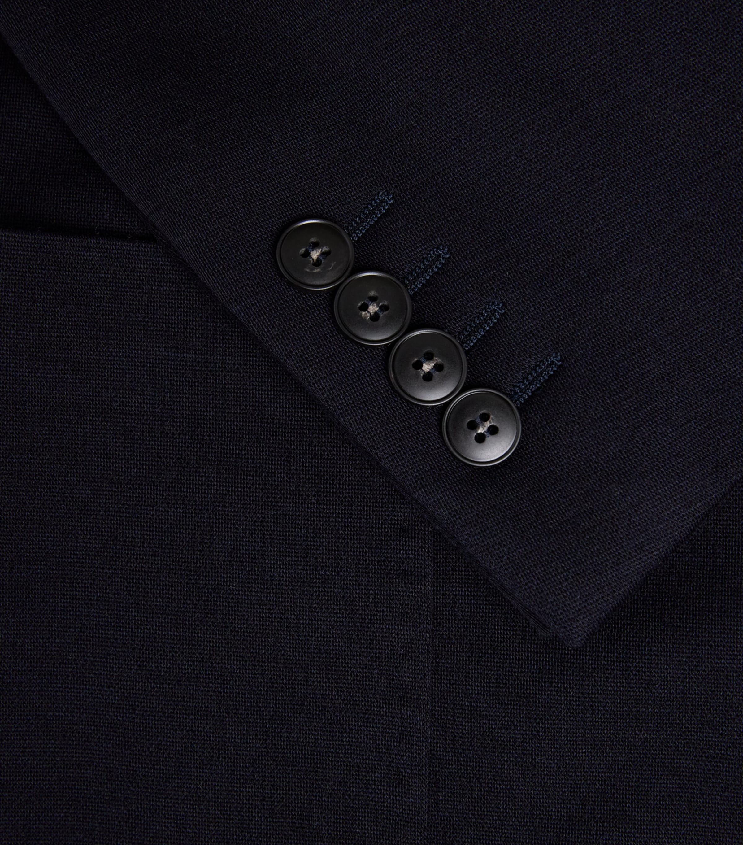 Canali Mens Wool Jersey Knit Blazer Navy Image 6