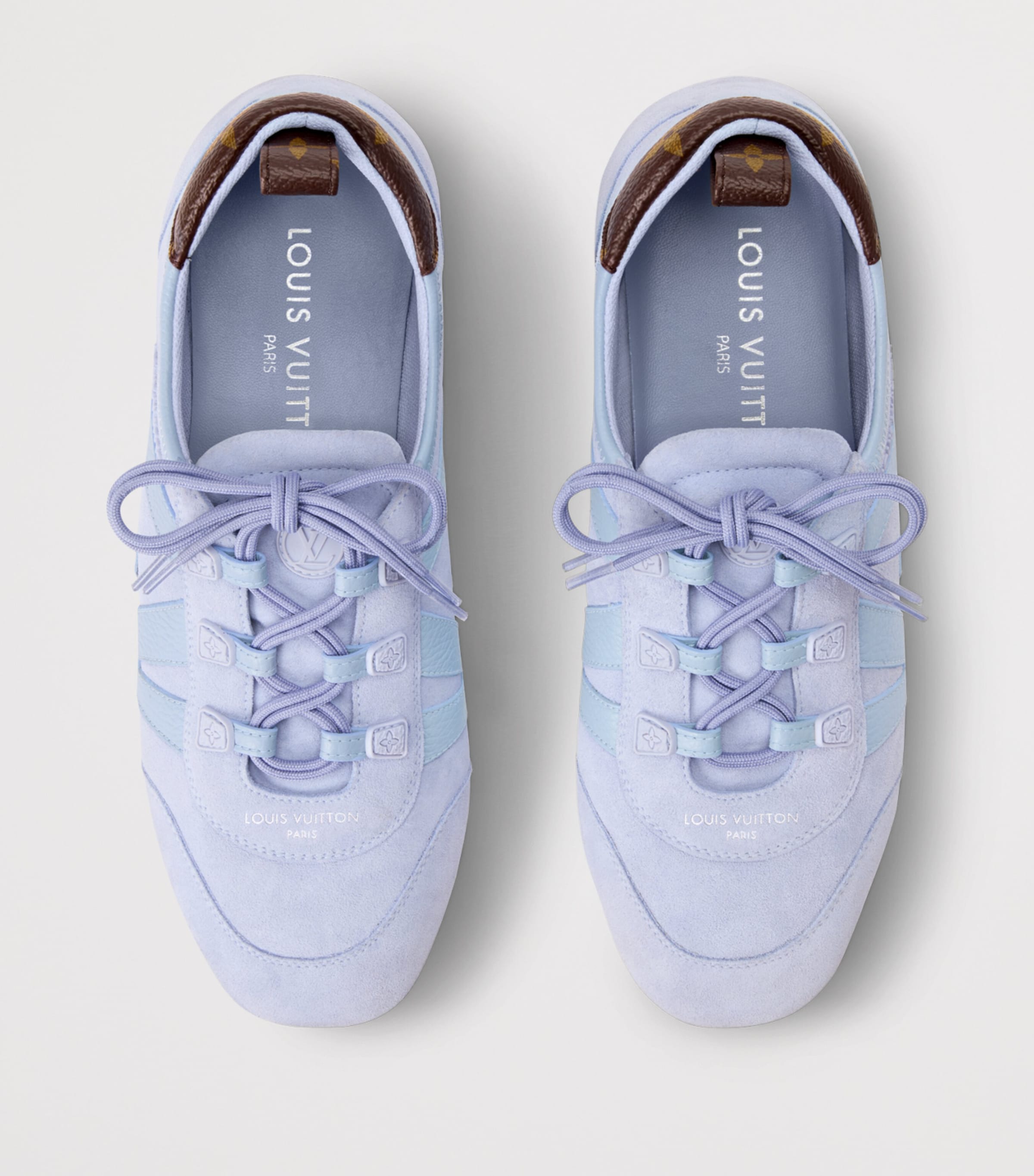 LOUIS VUITTON Suede LV Sneakerina Sneakers Lavender Image 3
