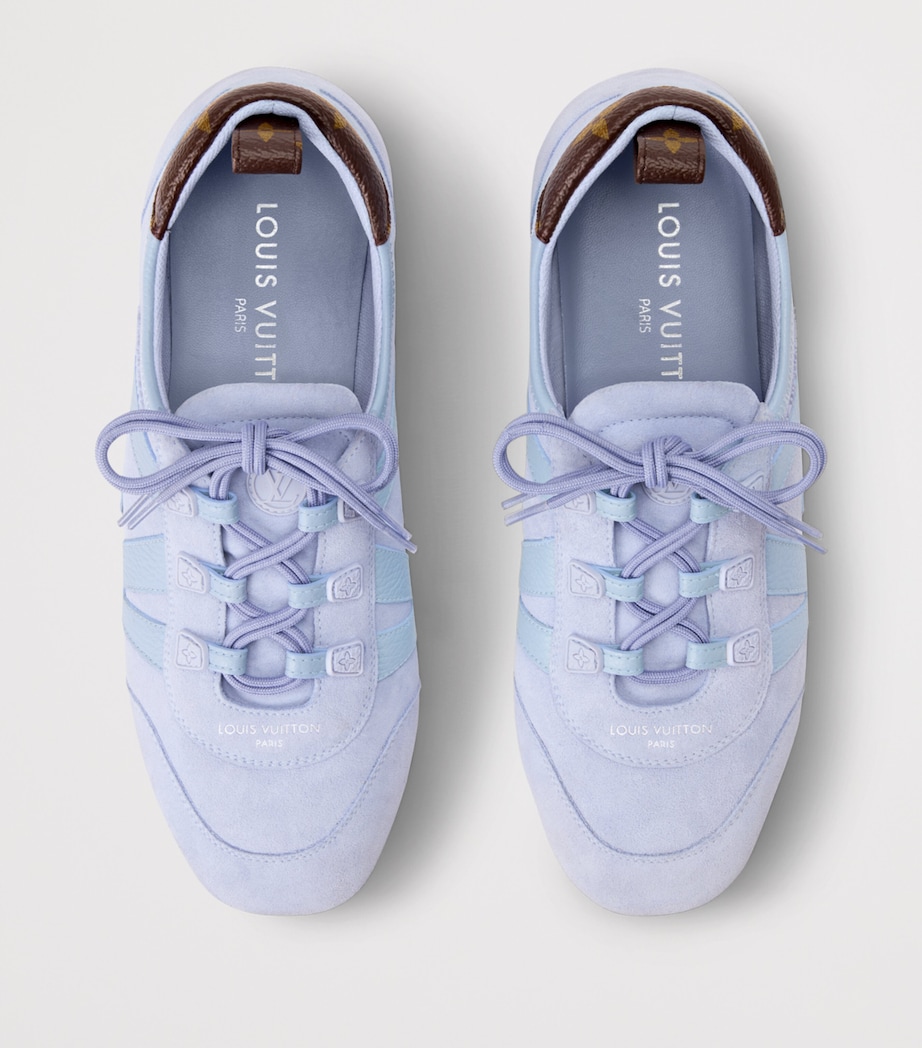LOUIS VUITTON Suede LV Sneakerina Sneakers Lavender Image 3