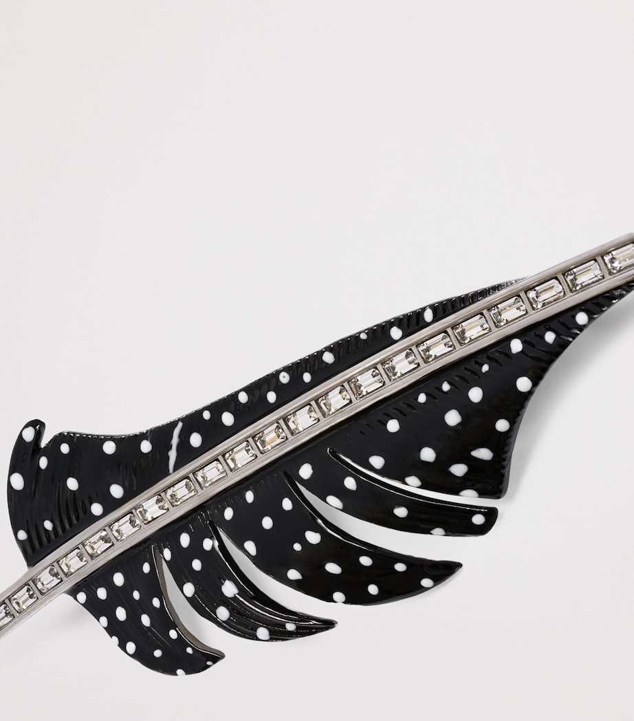 TOM FORD Crystal-Embellished Feather Brooch Tnq Image 4