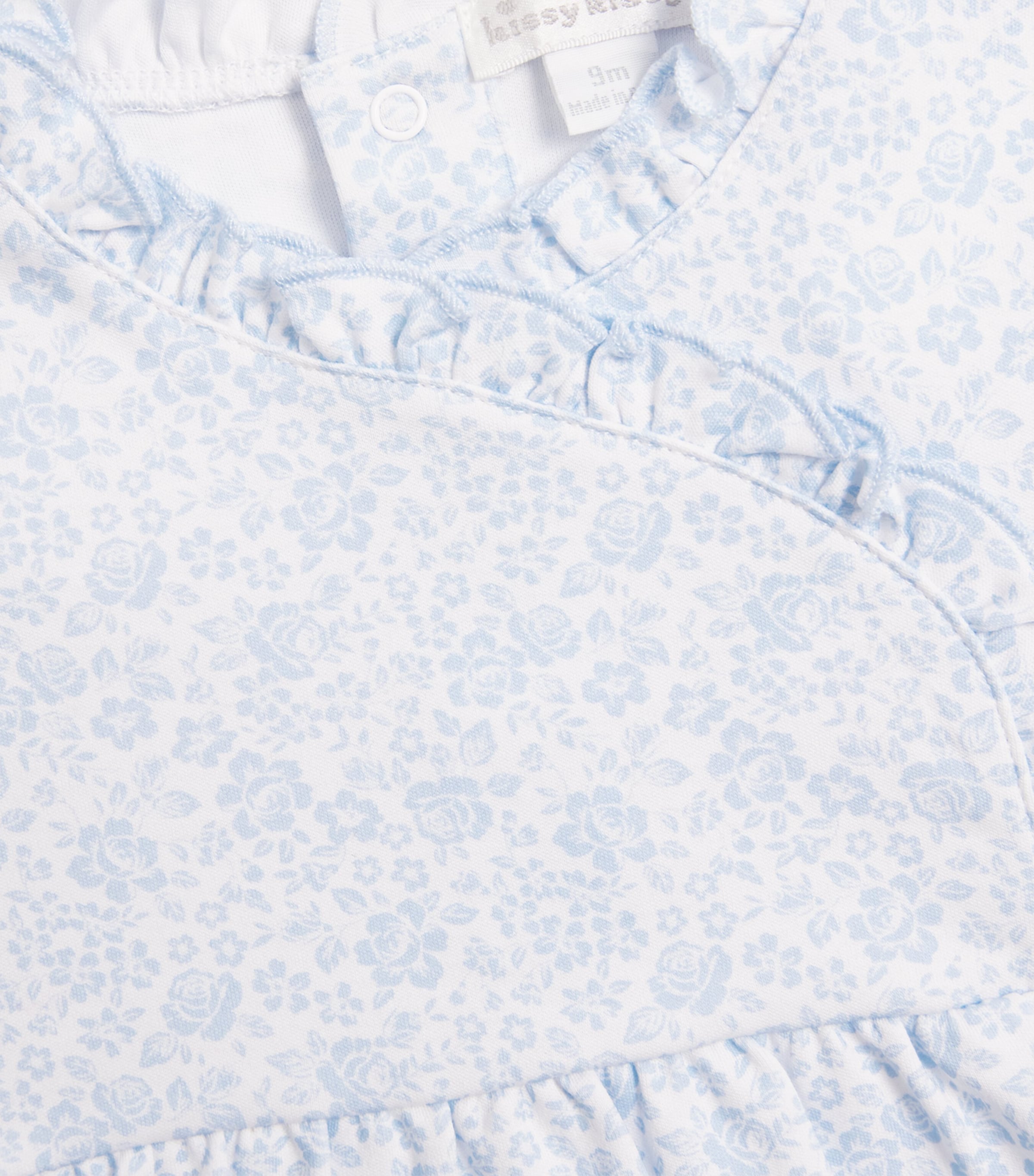 Pima Cotton Country Gardens Playsuit (9 Months) K480LIGHT BLUE Image 3