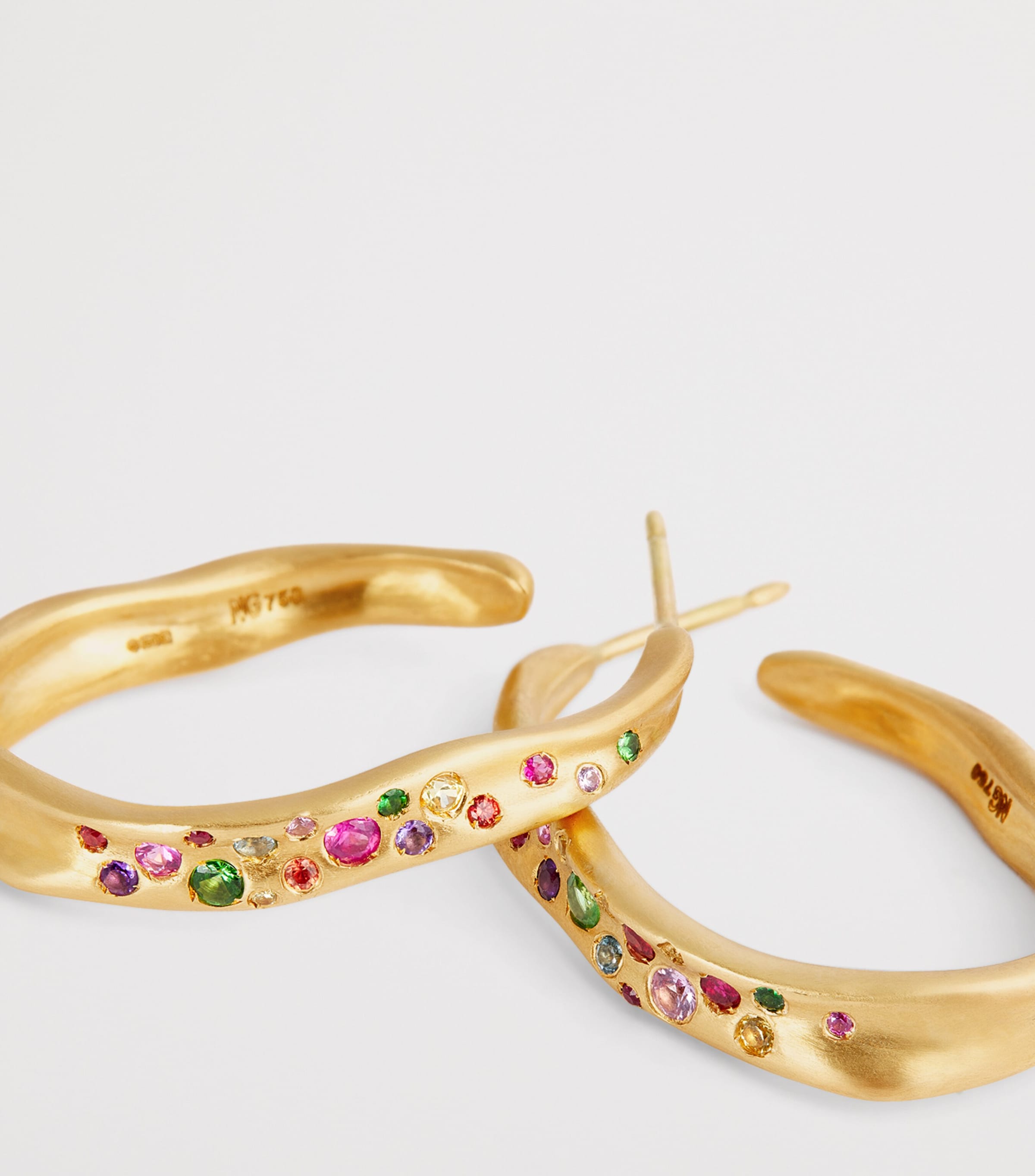 Yellow Gold and Sapphire Malak Earrings YELLOW GOLD Image 6