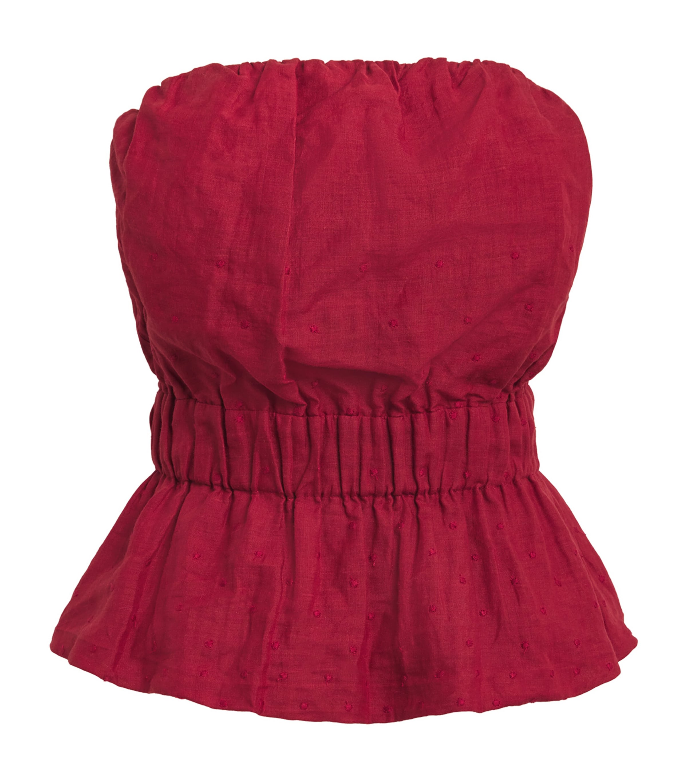 Shop Posse Aurelia Strapless Top In Red