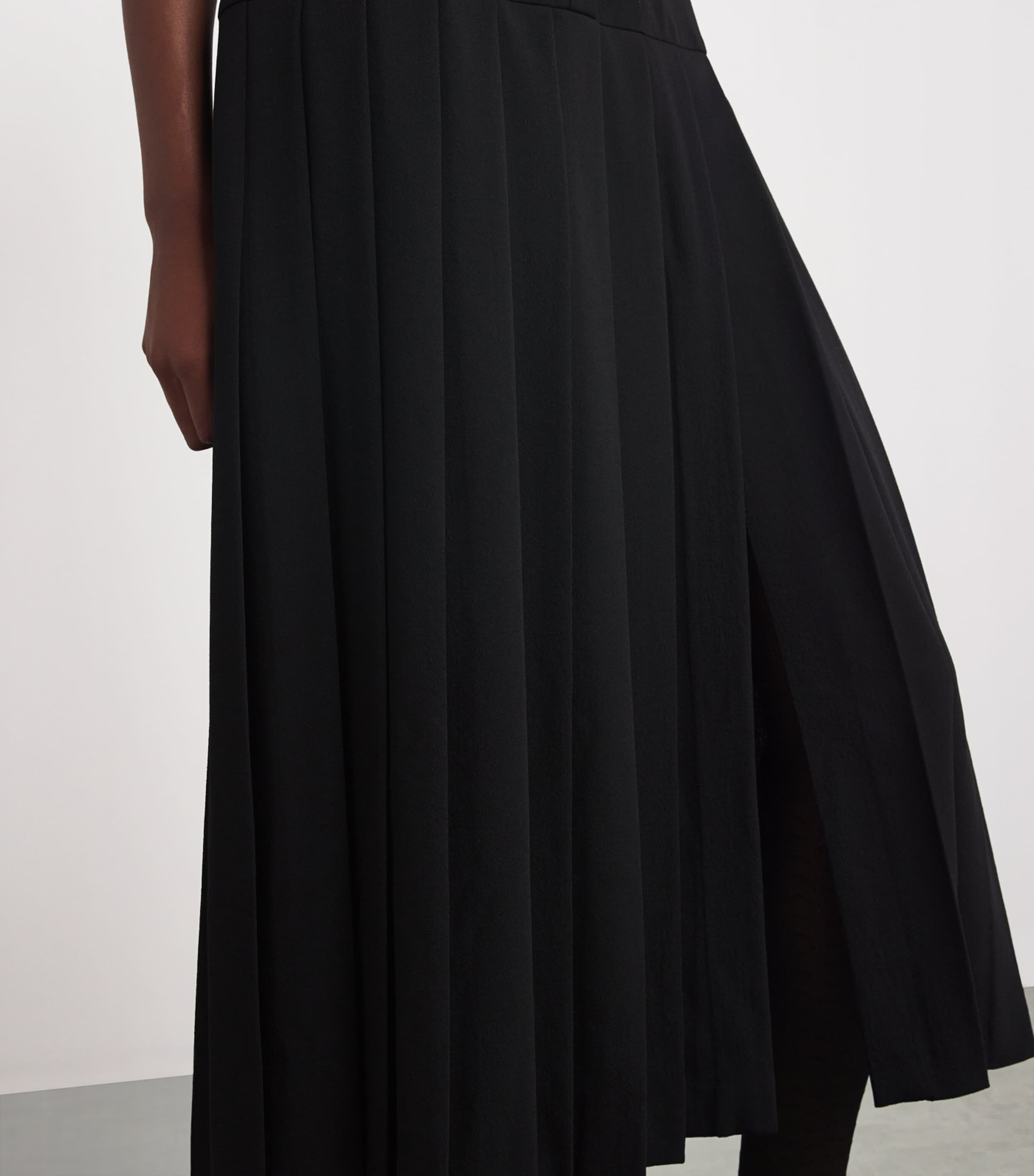 Virgin Wool Midi Dress 0900 BLACK Image 7