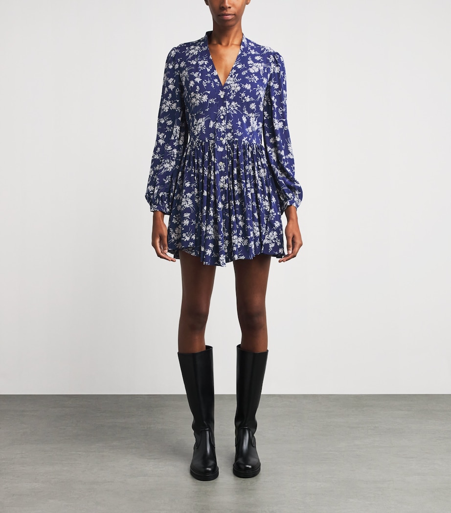 Floral A-Line Mini Dress 1949 DSY BQT NVY CRM Image 3