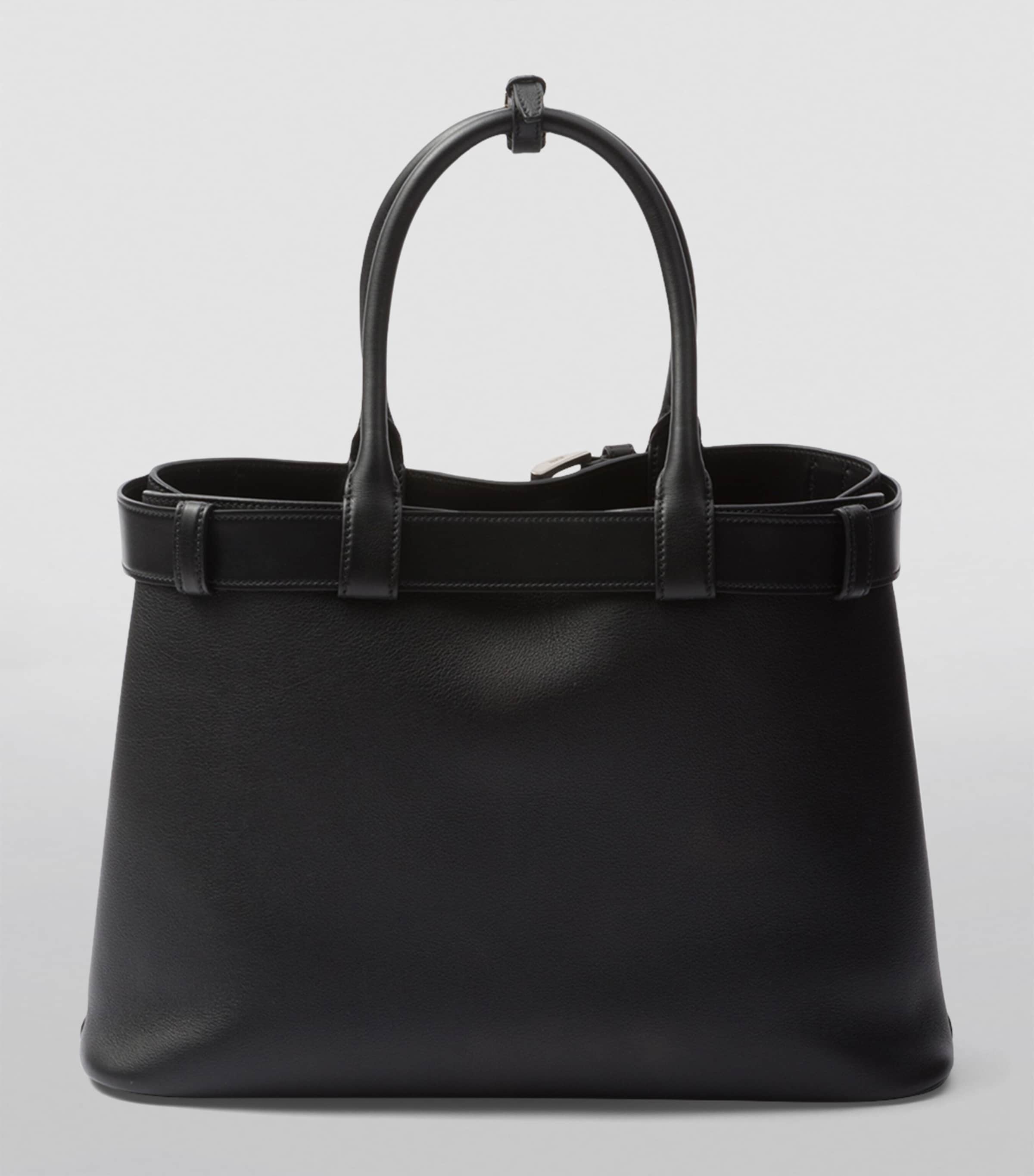 Large Leather Buckle Tote Bag F0002 Image 3