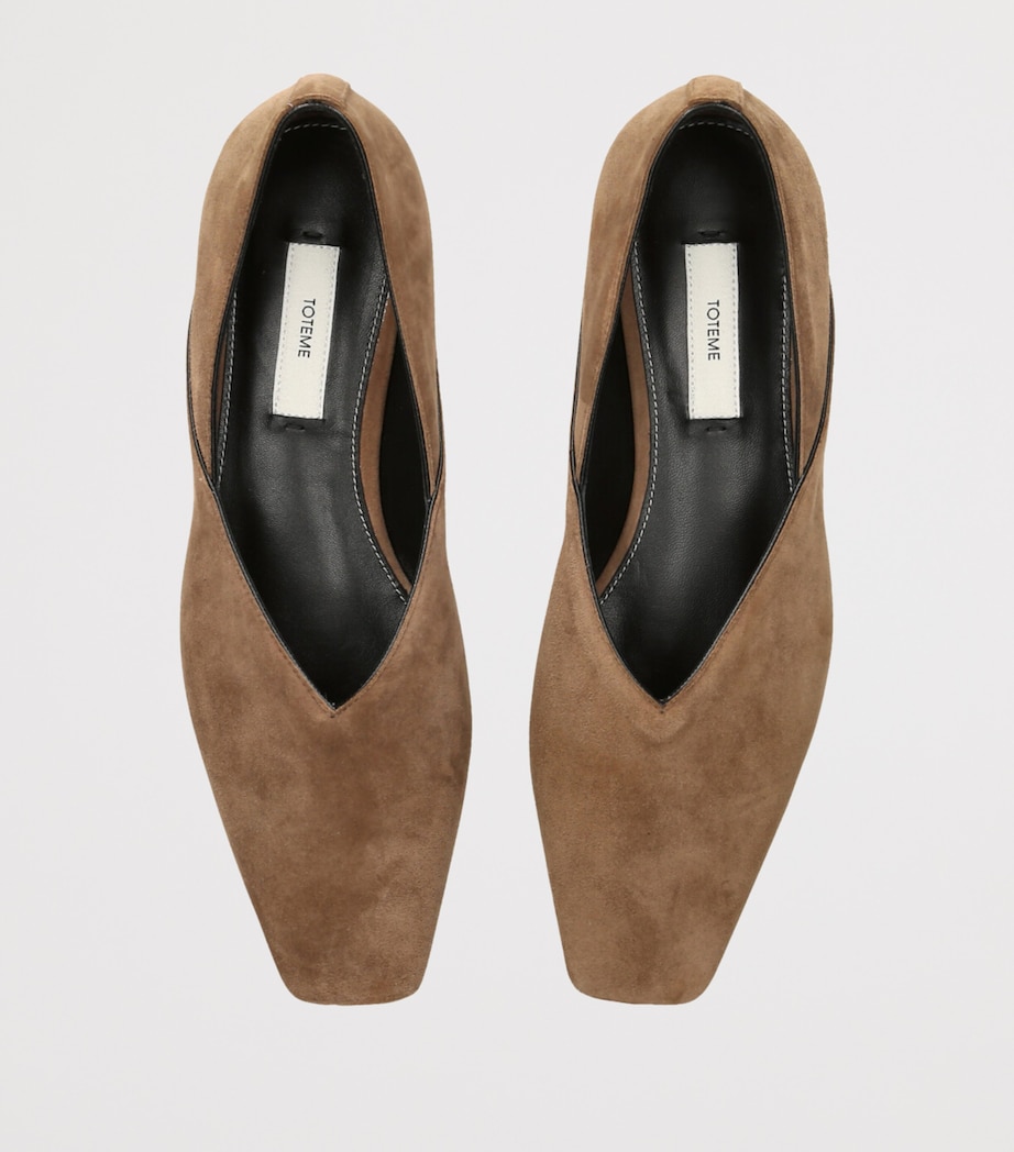 Suede Everyday Ballet Flats BEIGE Image 5