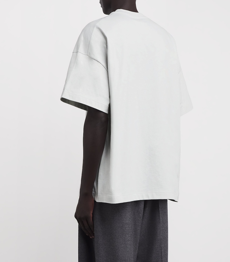 Cotton Logo T-Shirt PALE GREY Image 4