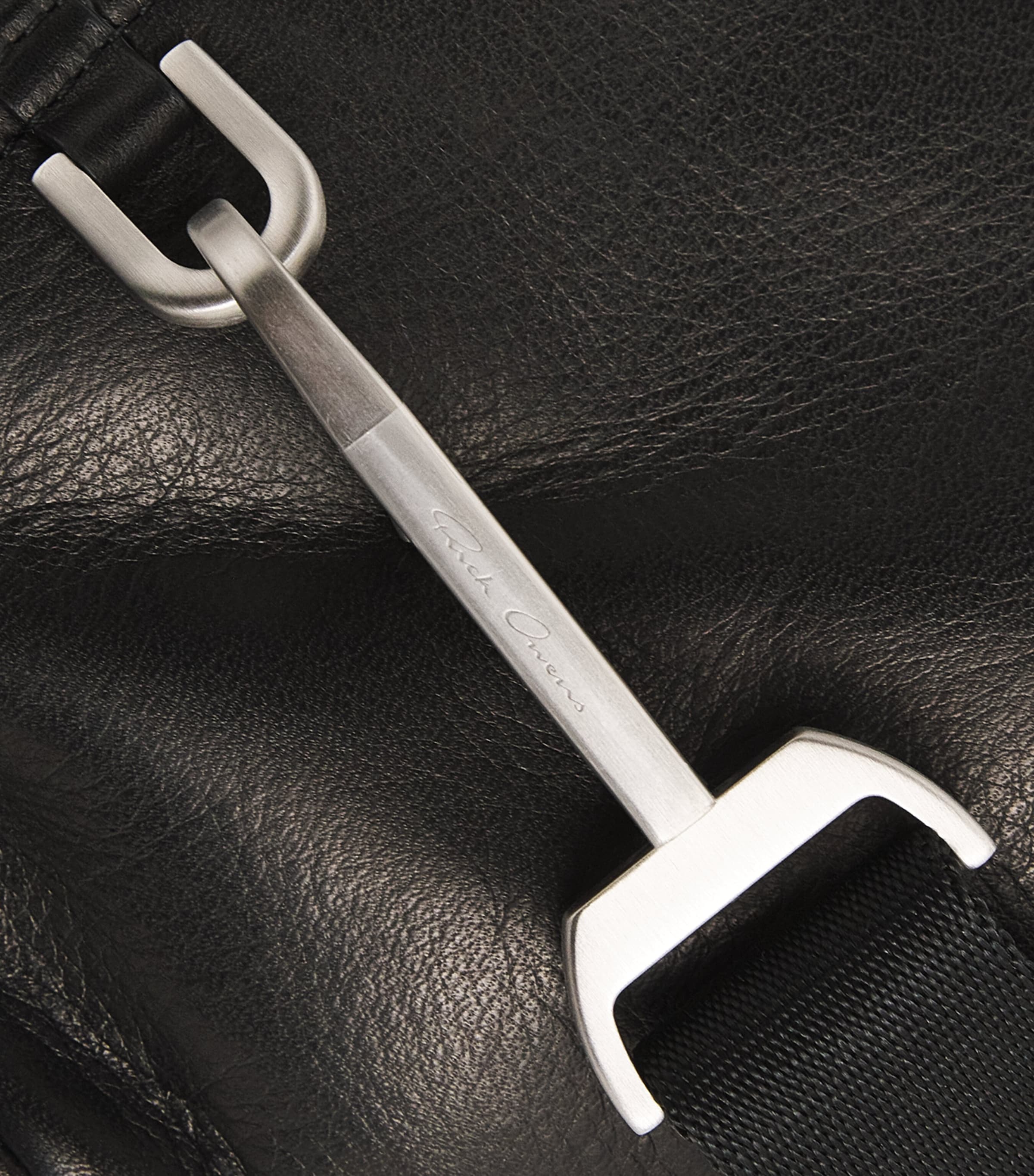 Rick Owens Large Leather Geo Belt Bag Black Image 5