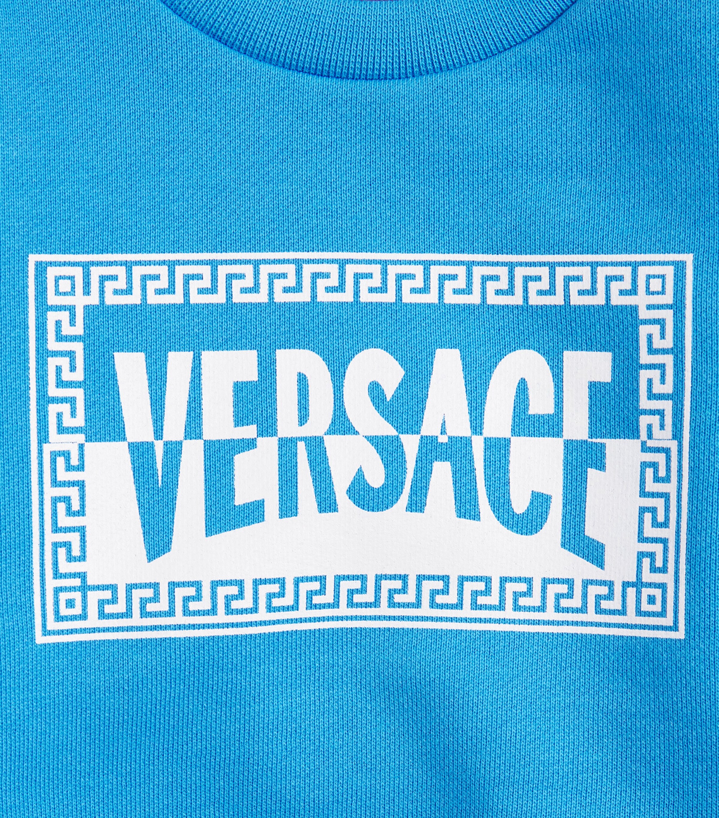 Versace Kids Cotton Logo Sweatshirt (2-5 Years) Btfly+bianc Image 3