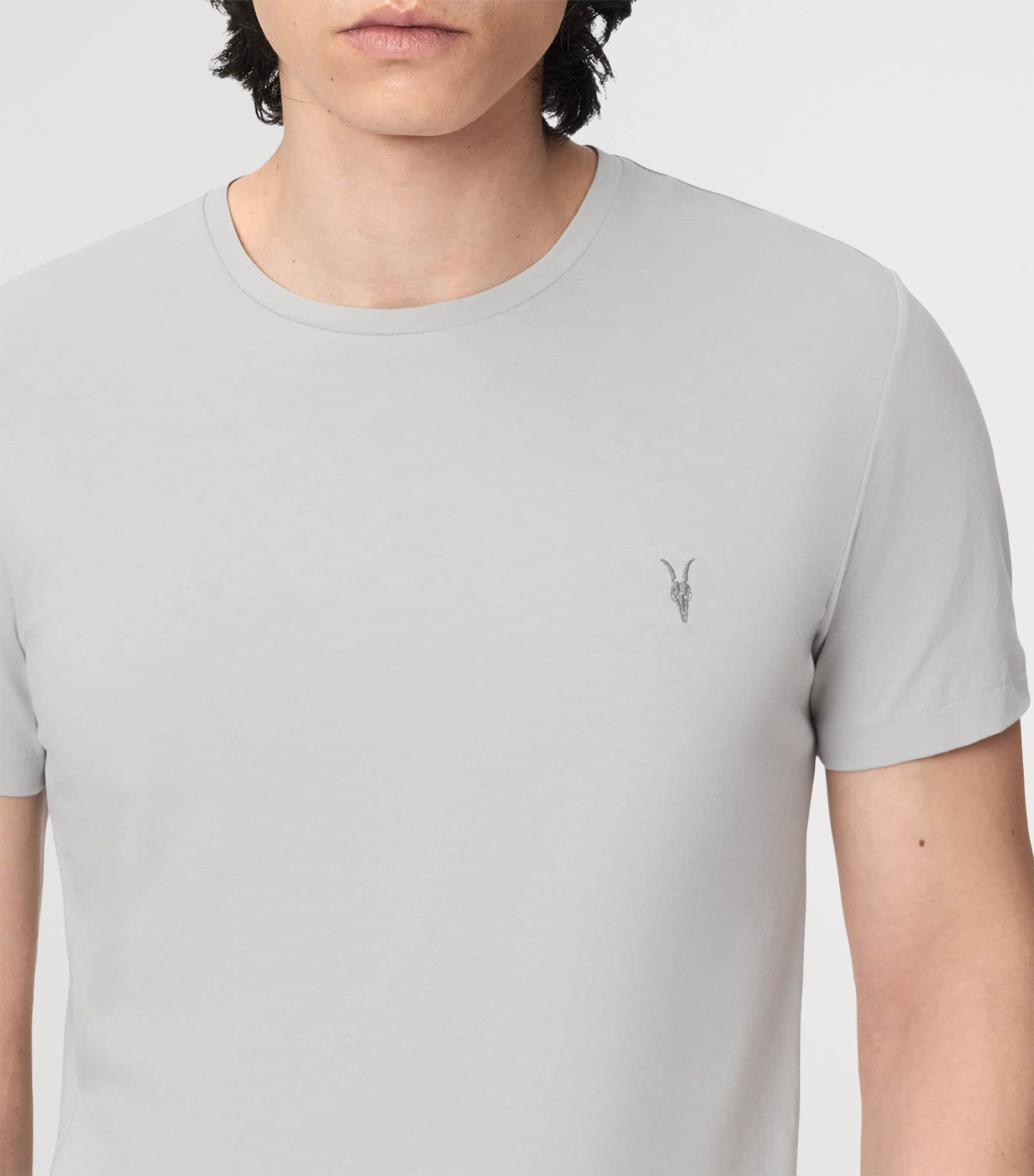 AllSaints Mens Organic Cotton Slim Tonic T-Shirt Pebble Grey Image 5