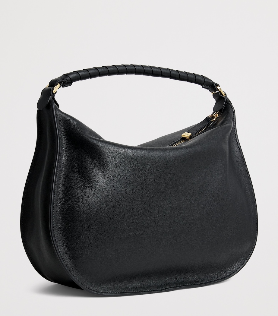 Calfskin Marcie Shoulder Bag BLACK Image 3