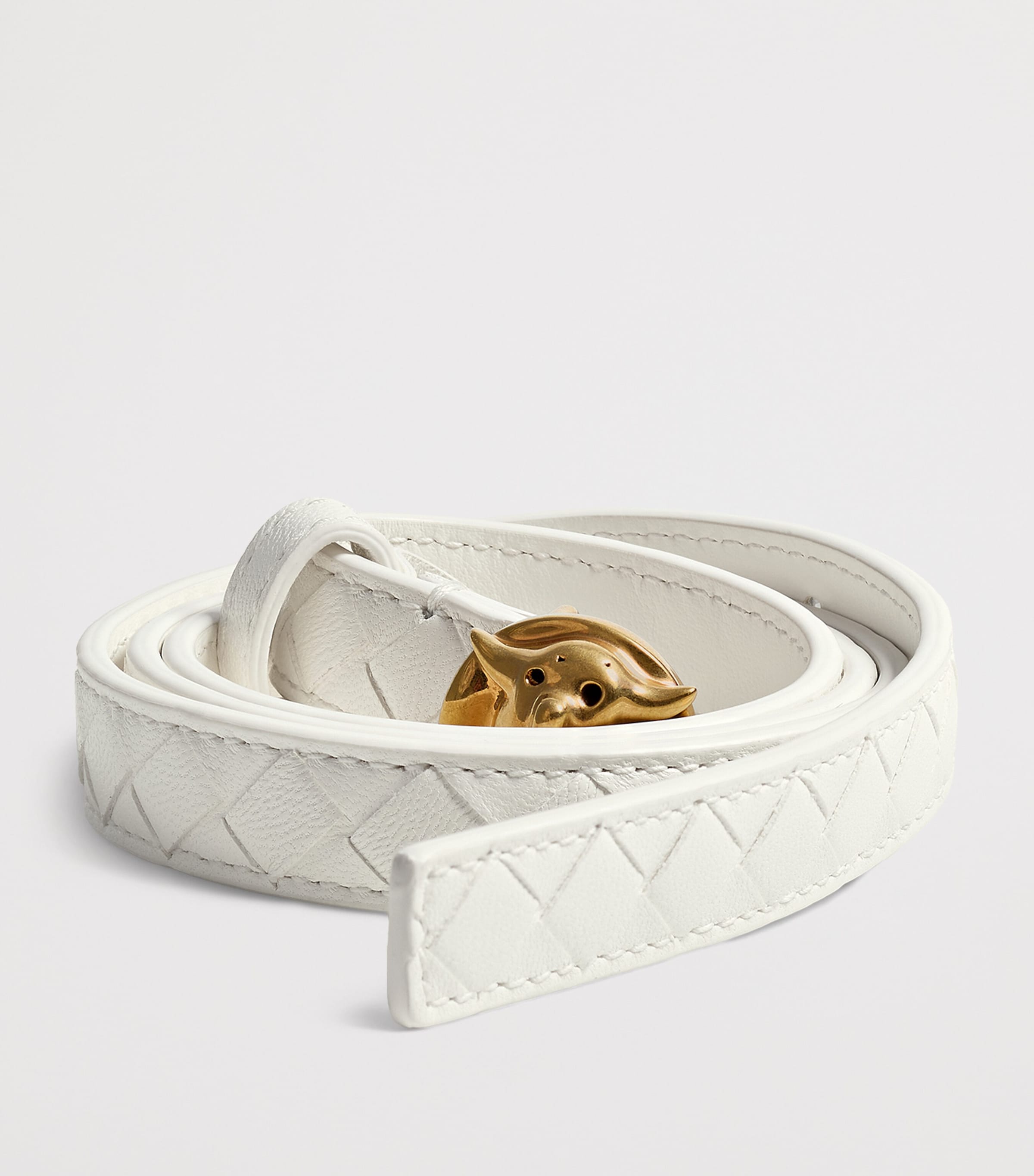 Bottega Veneta Nappa Leather Faces Belt Image 3