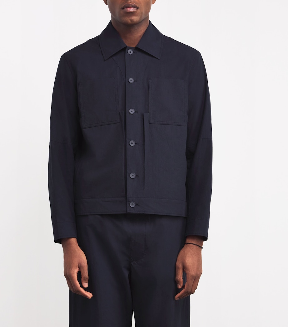Craig Green Mens Cotton Utility Shirt Jacket Navy Image 3
