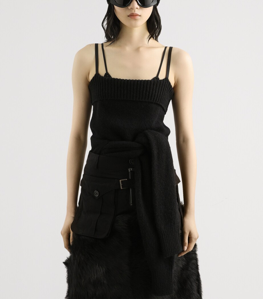 Wool-Blend Tank Top N0000-BLACK Image 5