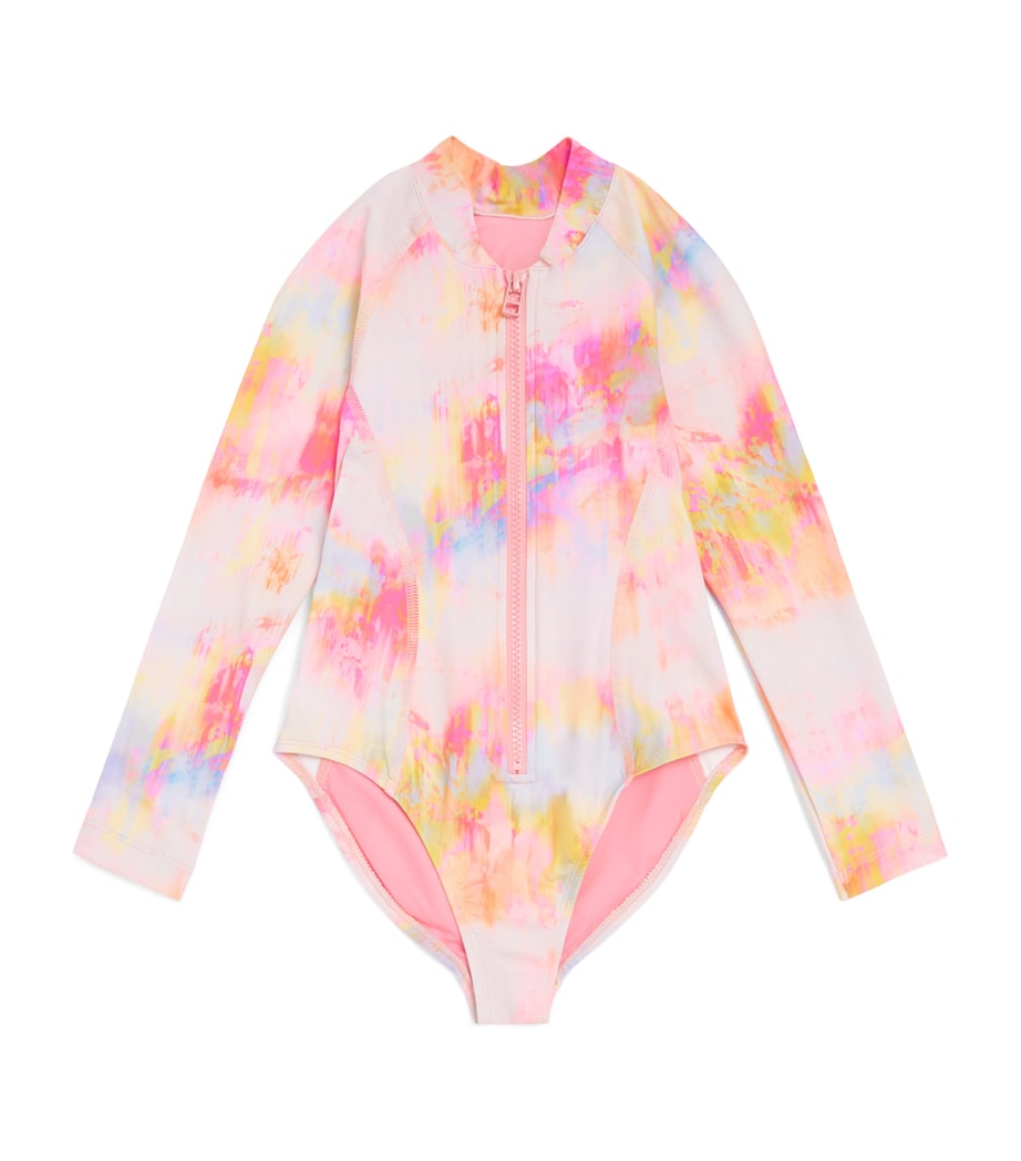 Lison Paris Daiquiri Print Long-Sleeve Swimsuit (6-14 Years) Rose:multicolore Image 1