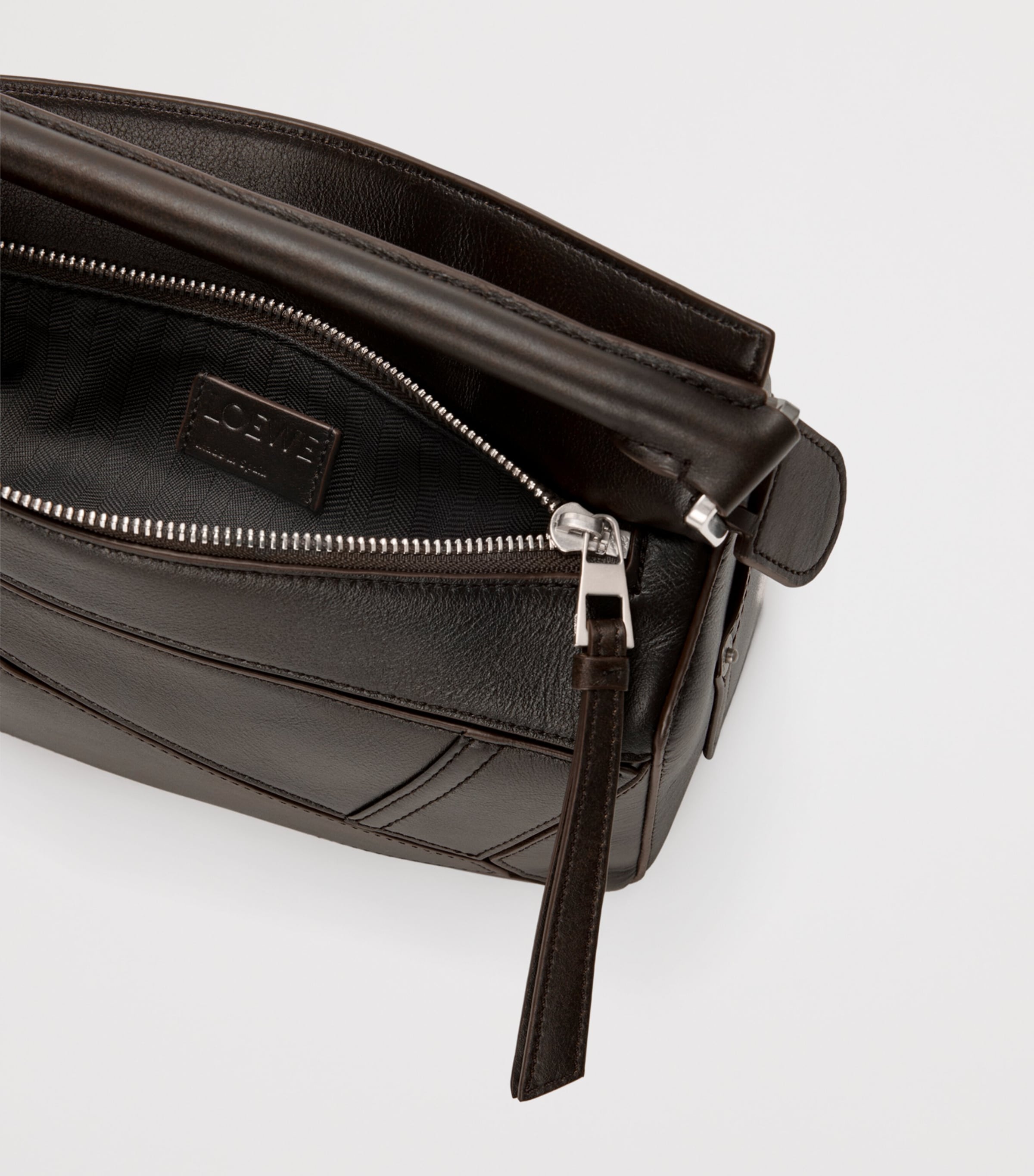 Small Calfskin Puzzle Panta Top-Handle Bag VINTAGE BROWN Image 7