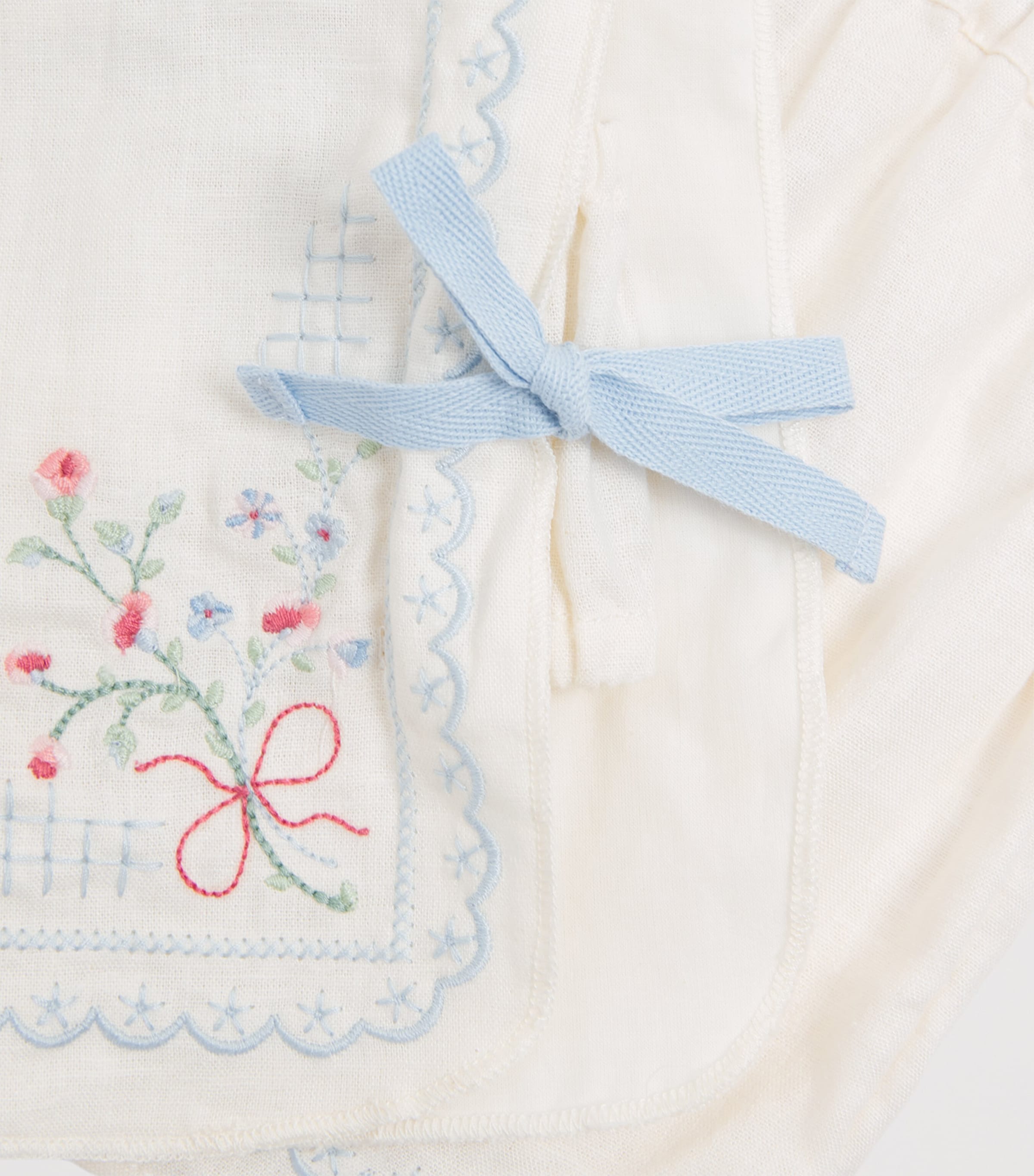 Linen-Blend Sharpay Blouse and Shorts Set (6-36 Months) OFFWHITE Image 3