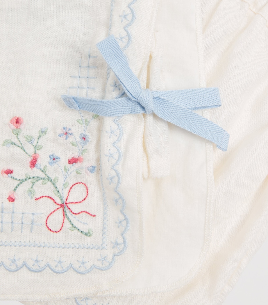 Linen-Blend Sharpay Blouse and Shorts Set (6-36 Months) OFFWHITE Image 3