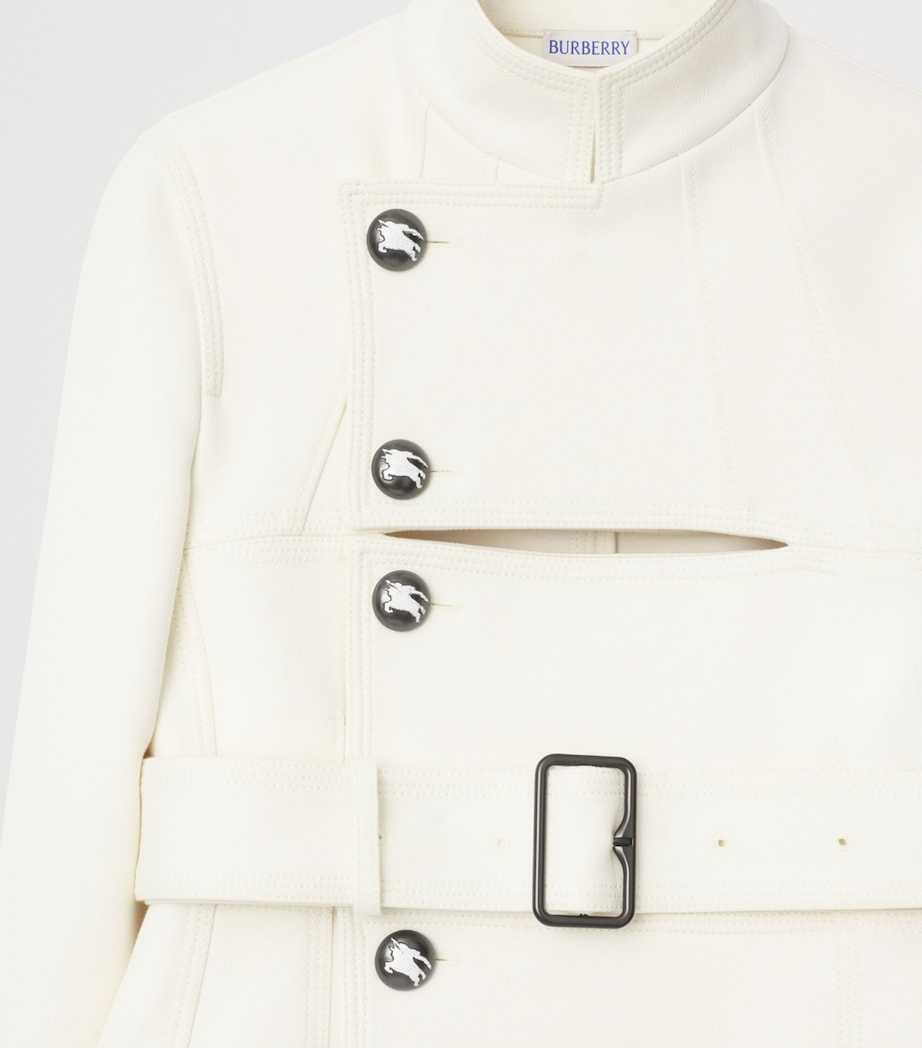 Cotton-Blend Tailored Jacket OFF WHITE Image 6
