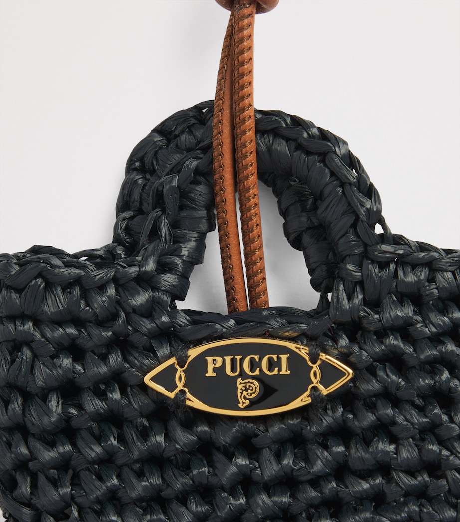 PUCCI Mini Raffia Bag Charm Image 2