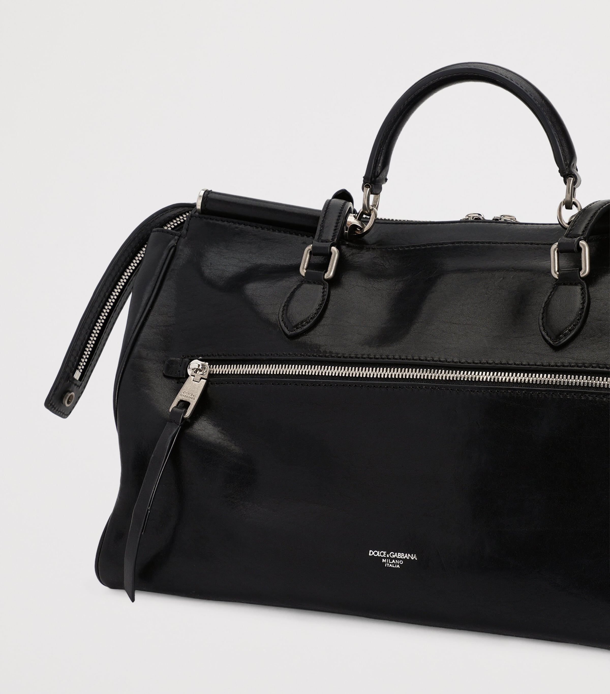Calfskin Vittoria Shoulder Bag 80999-BLACK Image 5