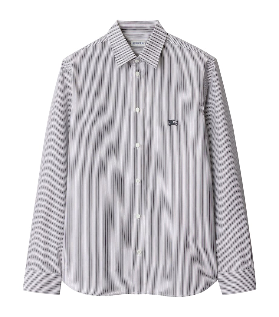 Cotton Stripe Shirt BLACK/WHITE STRIPE Image 1