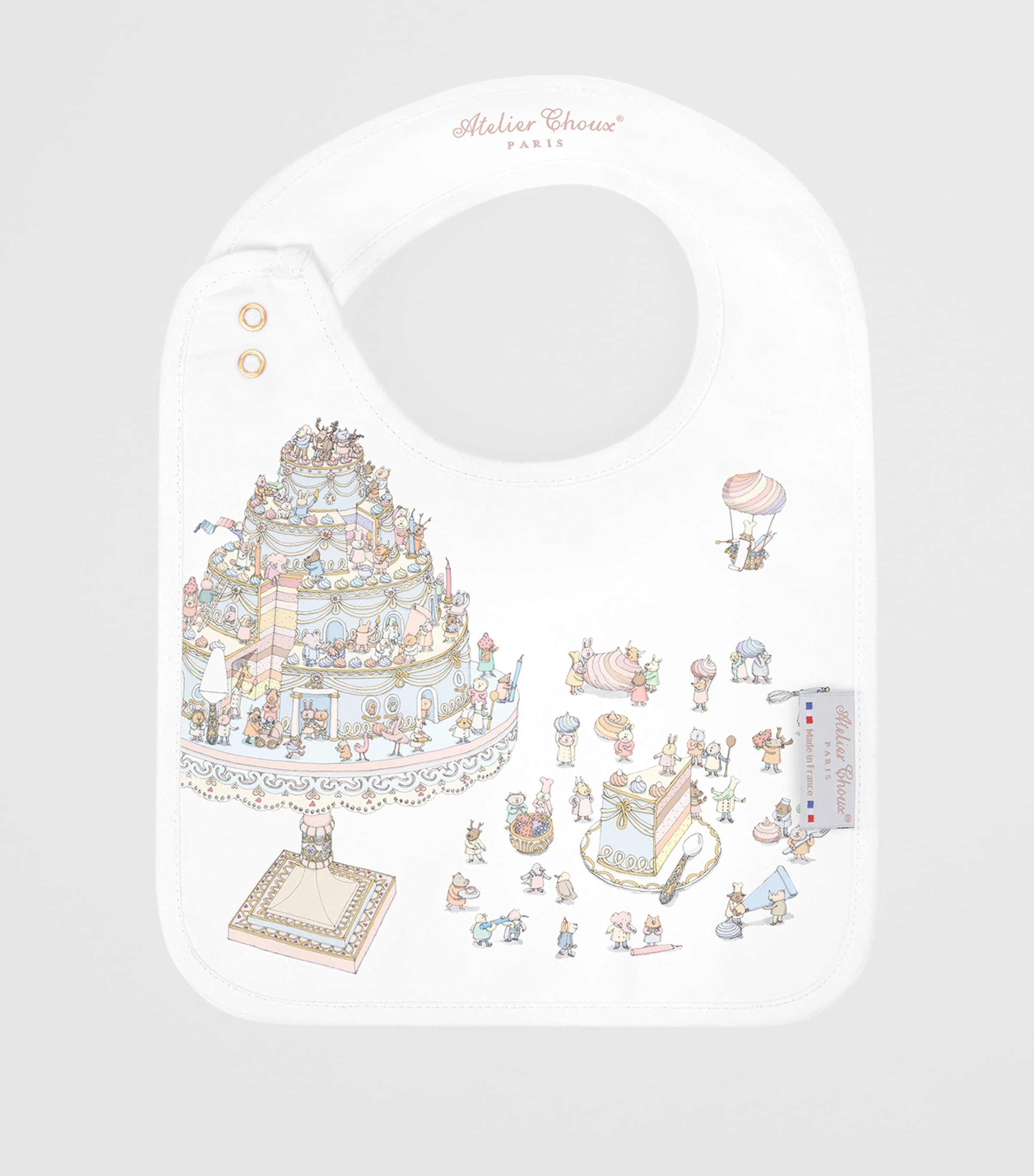 Atelier Choux Organic Cotton Le Gâteau Bib (Newborn-3 Years) Image 3