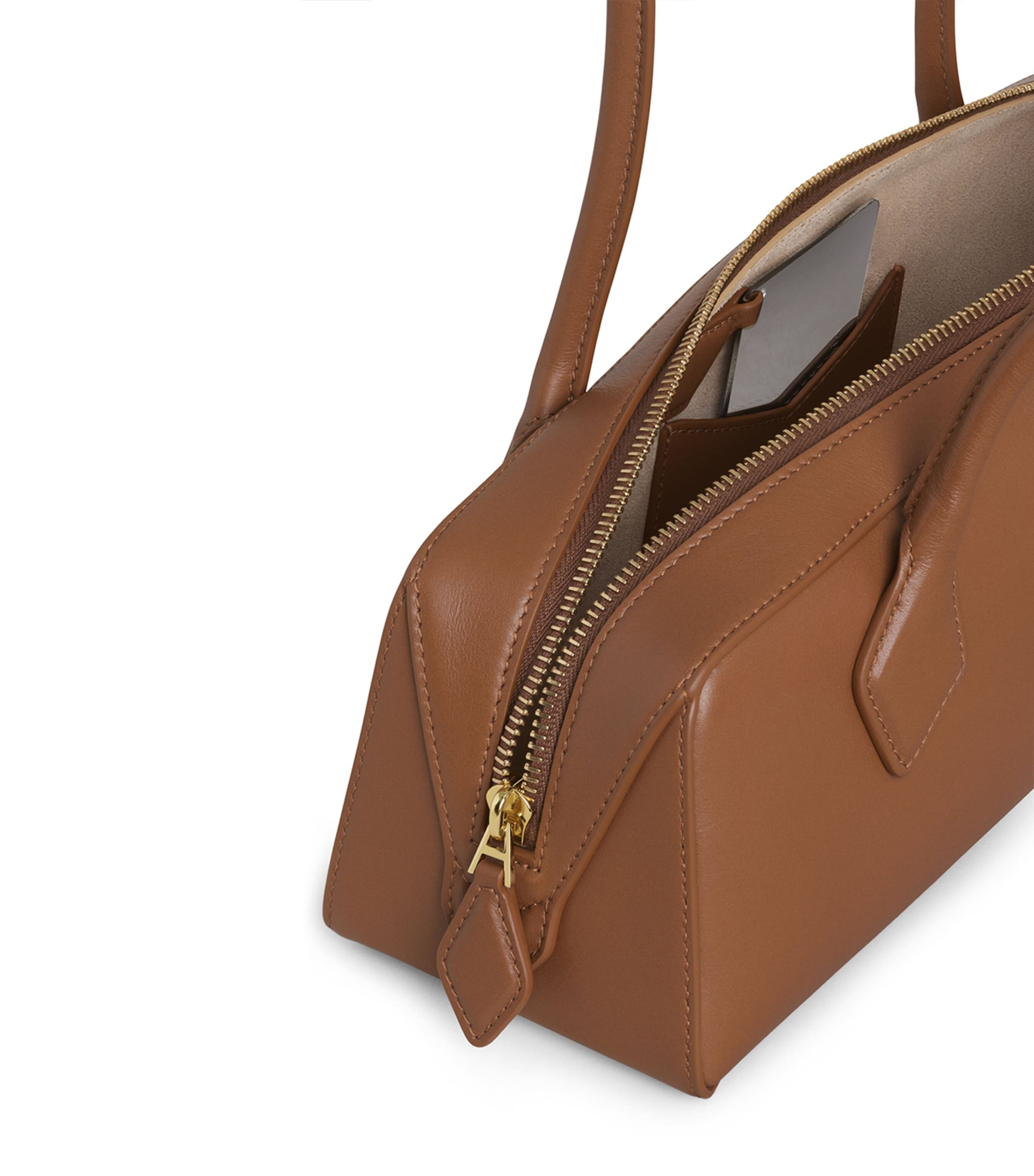 Alaïa Medium Leather Le Teckel Shoulder Bag Amber Image 3