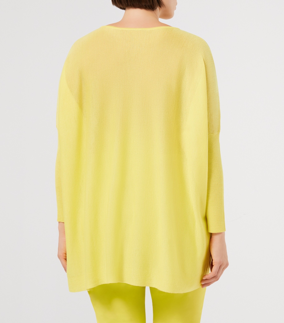 Virgin Wool-Silk-Cashmere Veranda Sweater LIME Image 3