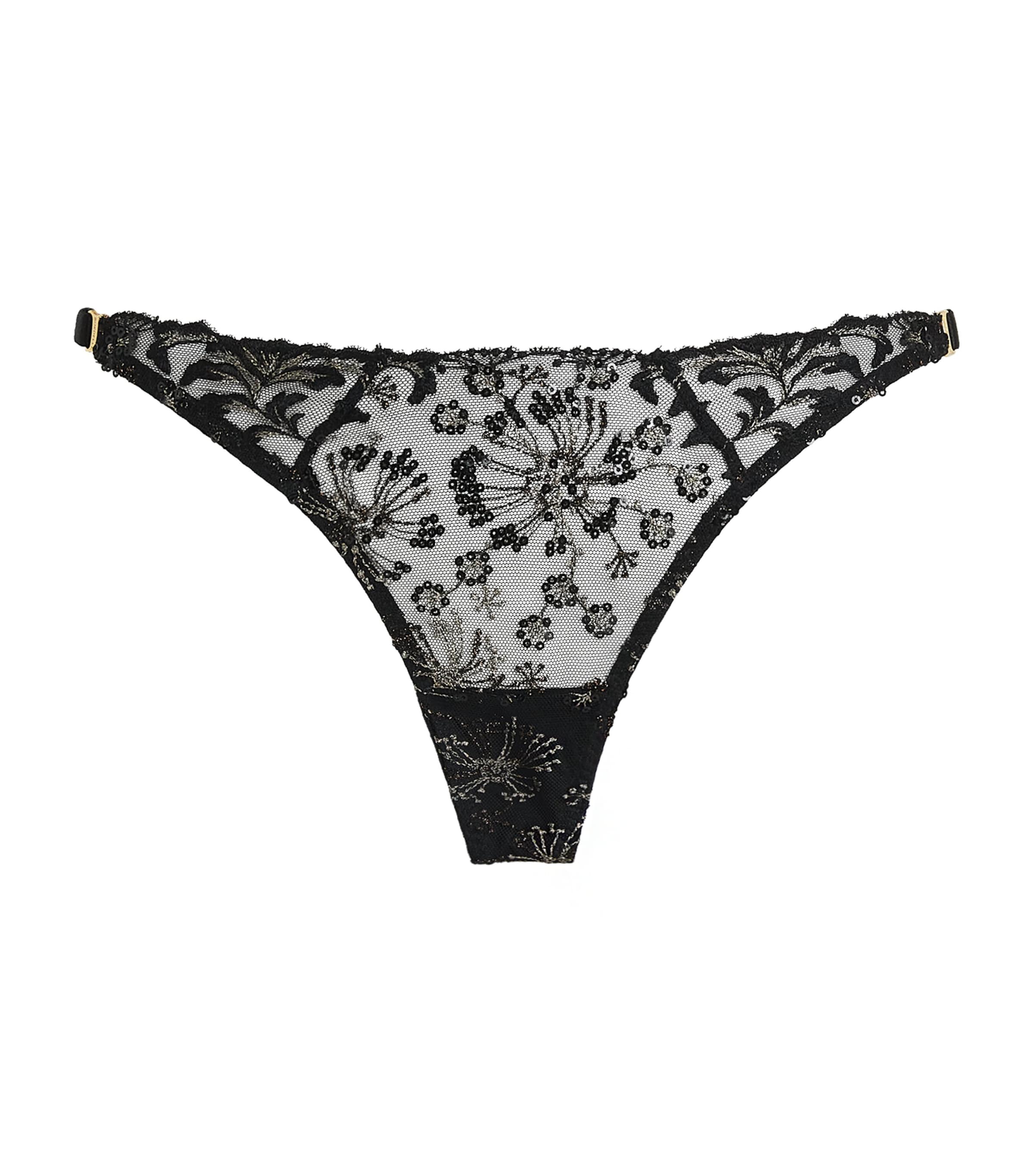 Bordelle Theia Strap Thong In Black