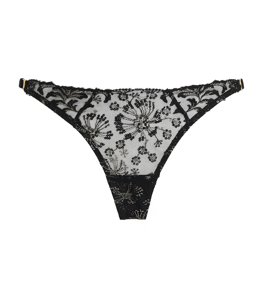 Bordelle Womens Theia Strap Thong Black Image 1