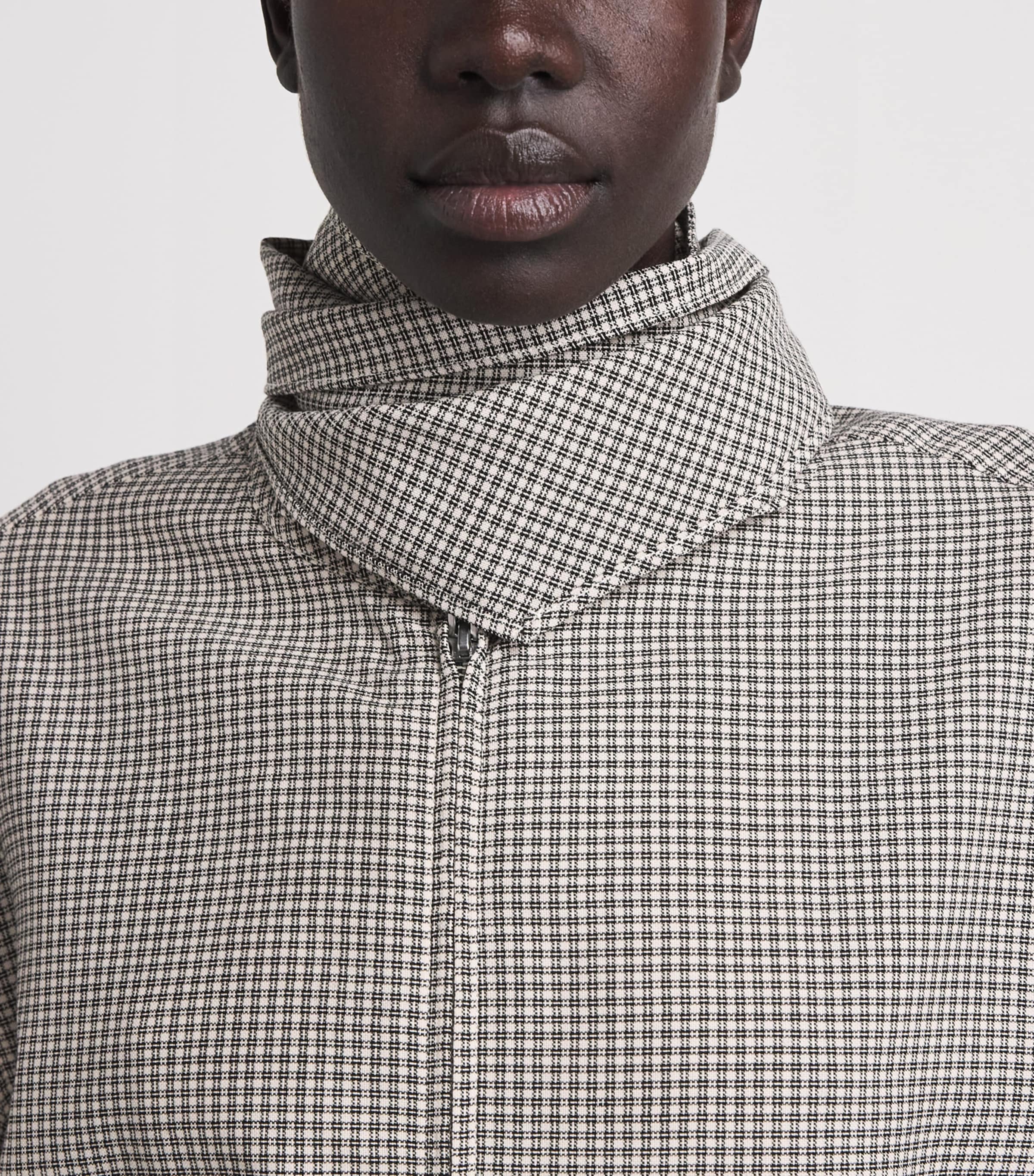 Rag & Bone Womens Wool Plaid Krista Bomber Jacket Blackpld Image 3