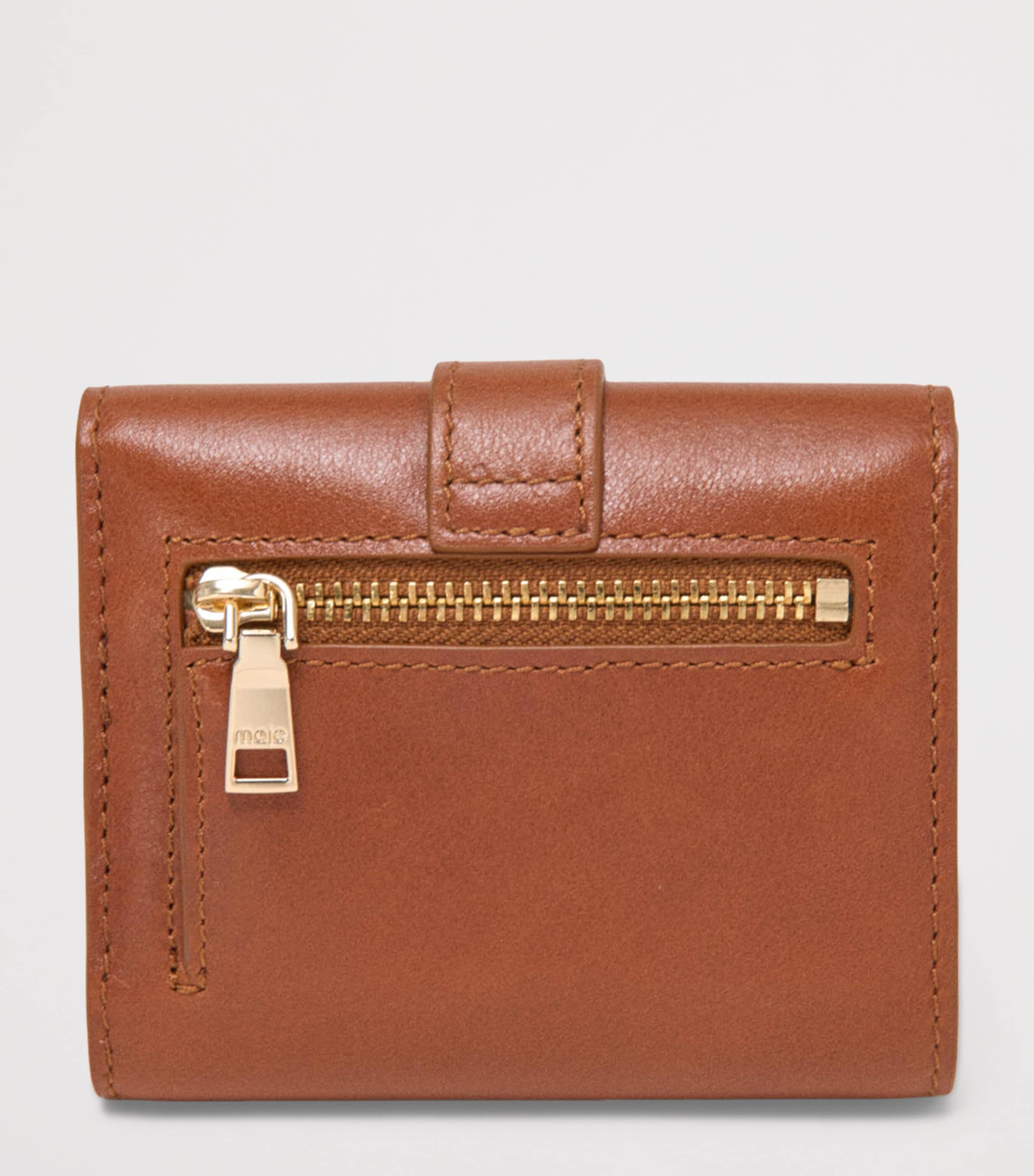 Maje Leather Miss M Wallet Tobacco Image 2