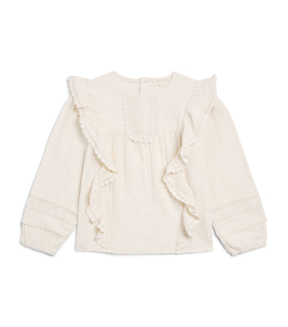 Louise Misha Organic Cotton Bella Blouse (4-12 Years) Cream Image 1