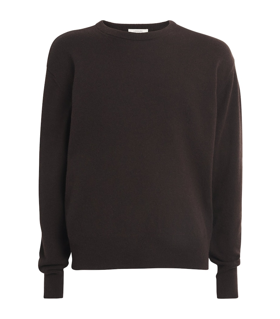 Wool-Cashmere Crew-Neck Sweater EBONY/ BK982 Image 1