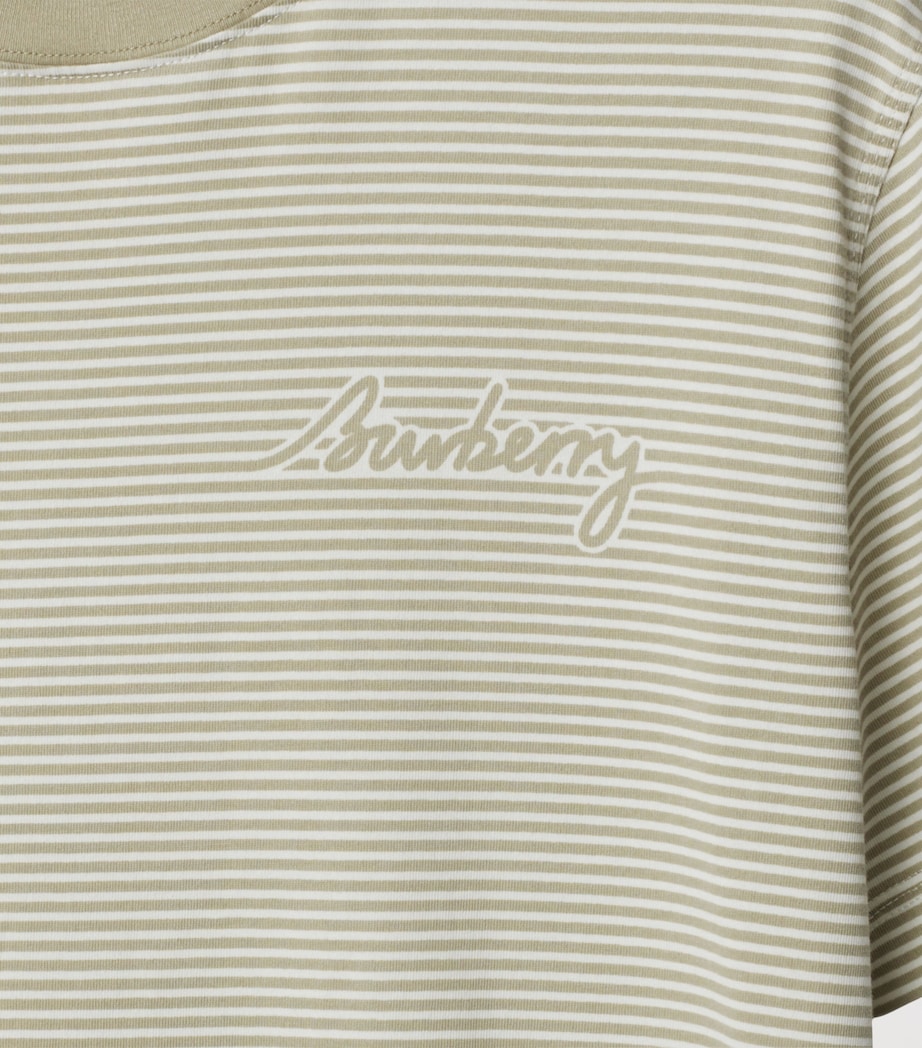 Cotton Stripe Logo T-Shirt SKYLARK Image 5