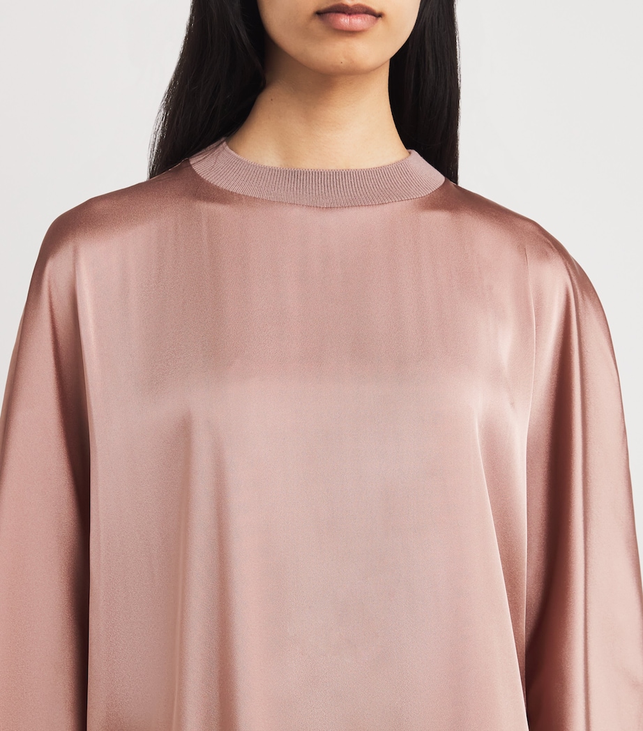 Satin Midi Dress 2197 ROSA FUMO Image 6