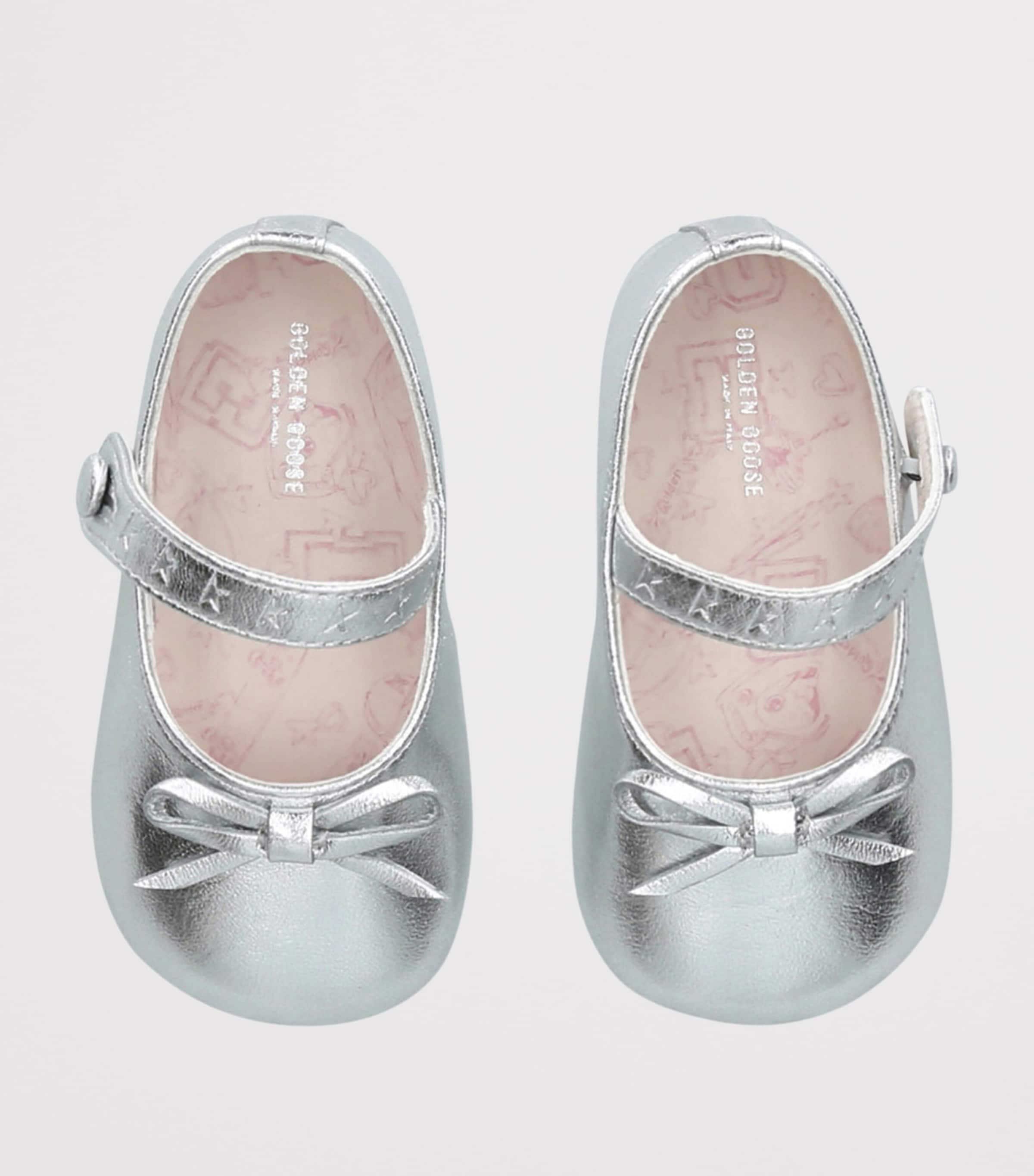 Leather Sofi Ballet Flats SILVER Image 4
