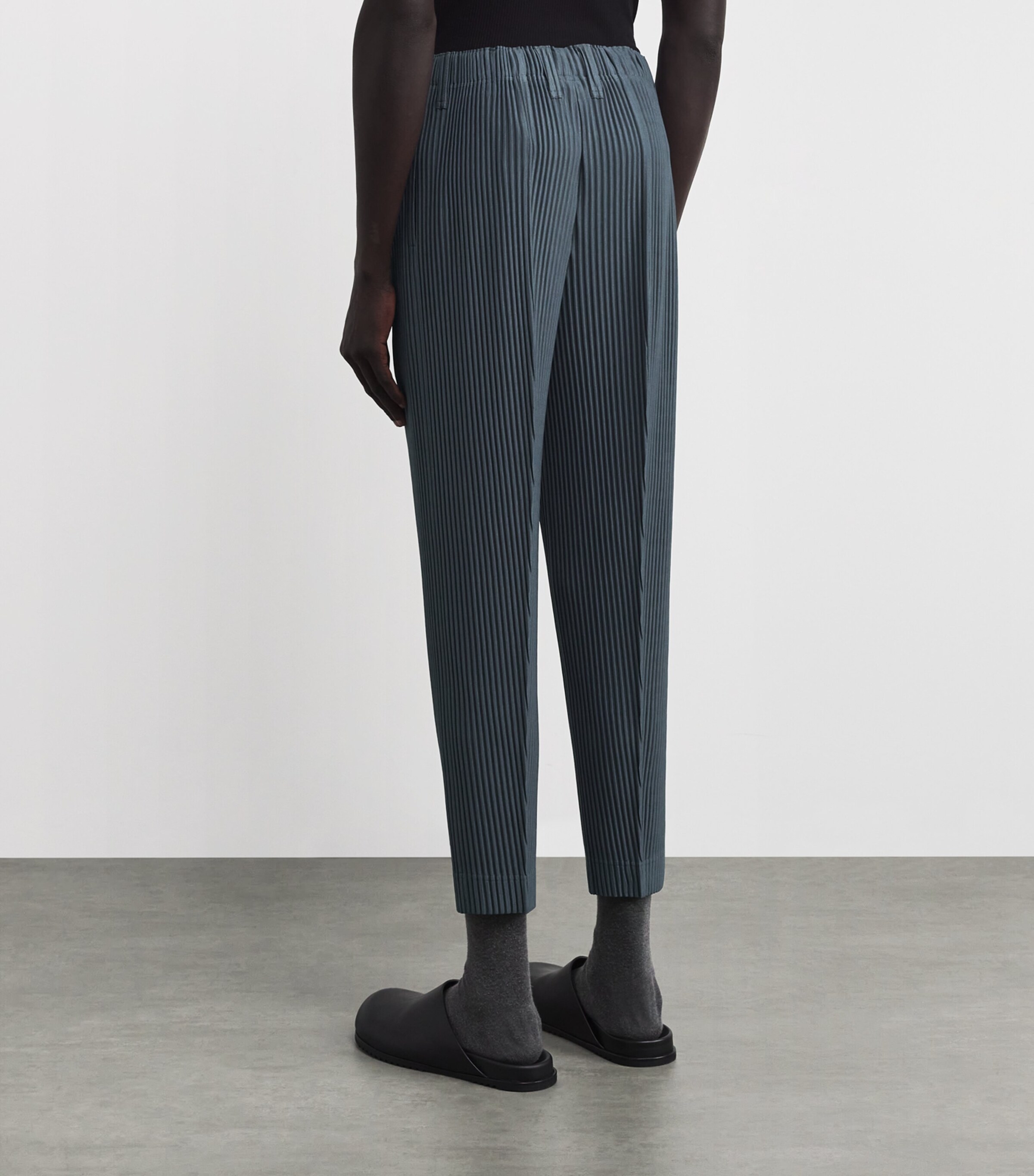 Homme Plissé Issey Miyake Mens Pleated Compleat Straight Trousers Chert Blue Image 4