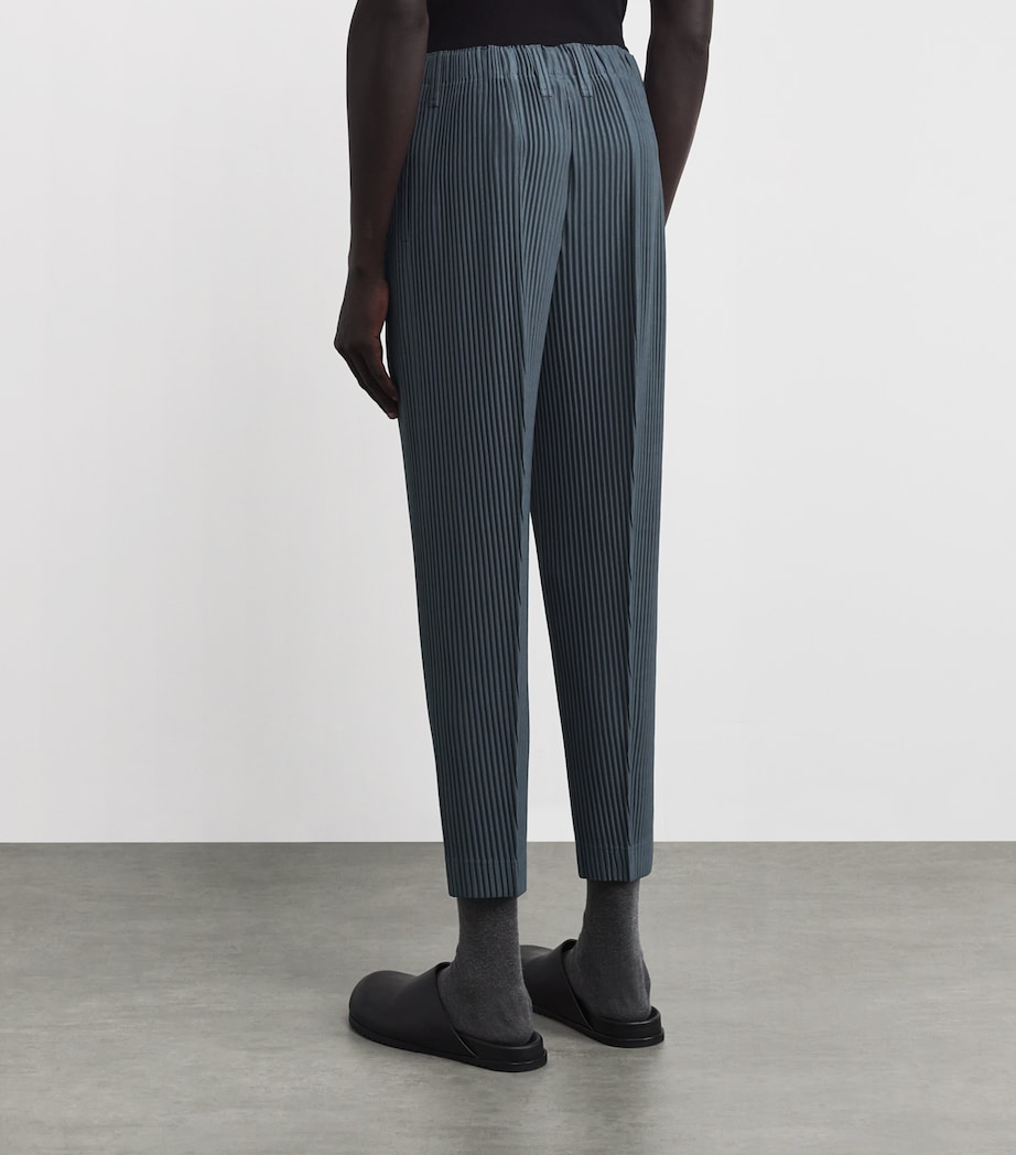 Pleated Compleat Straight Trousers 74-CHERT BLUE Image 4