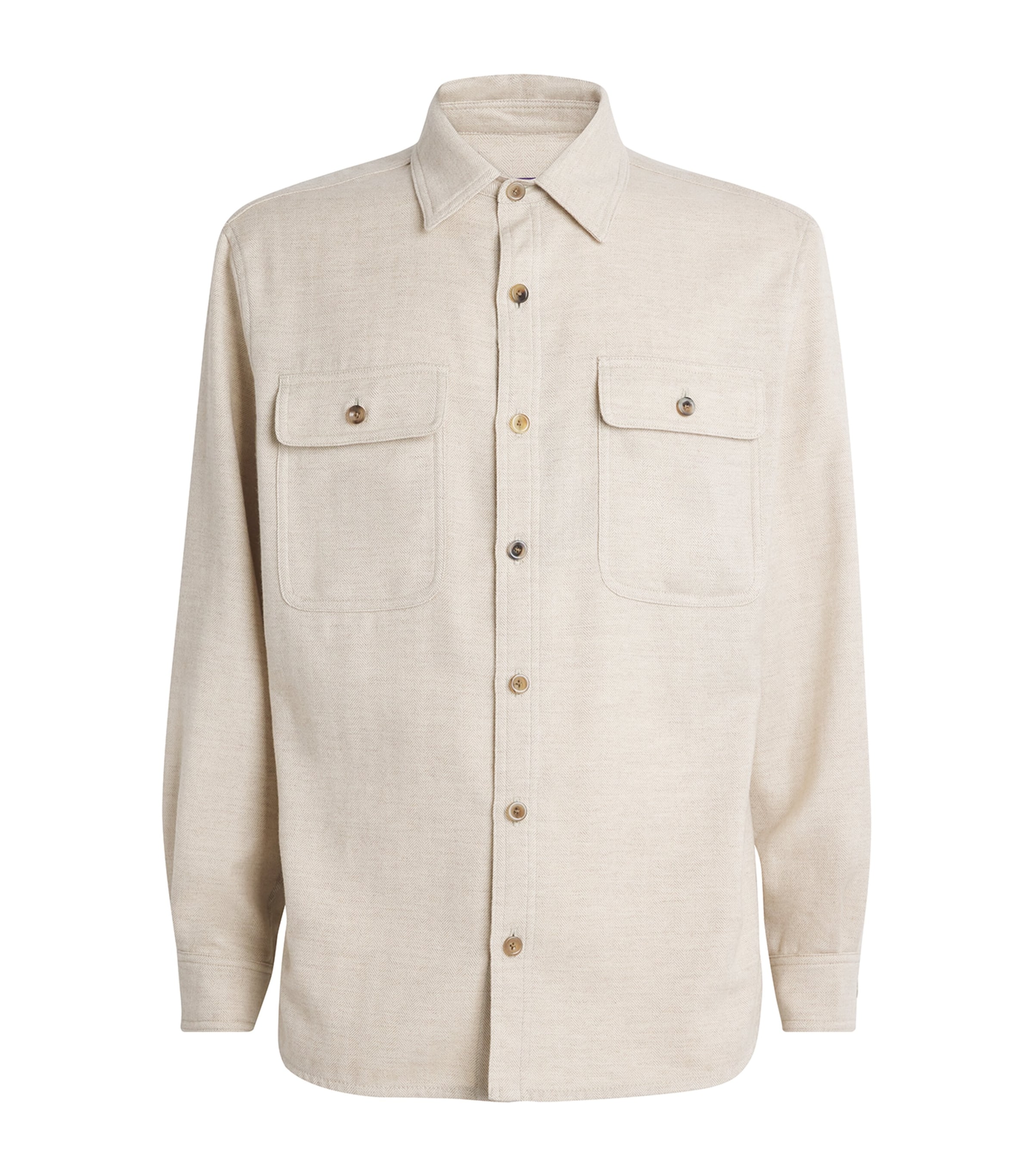 Cotton-Cashmere Twin-Pocket Overshirt BEIGE Image 1