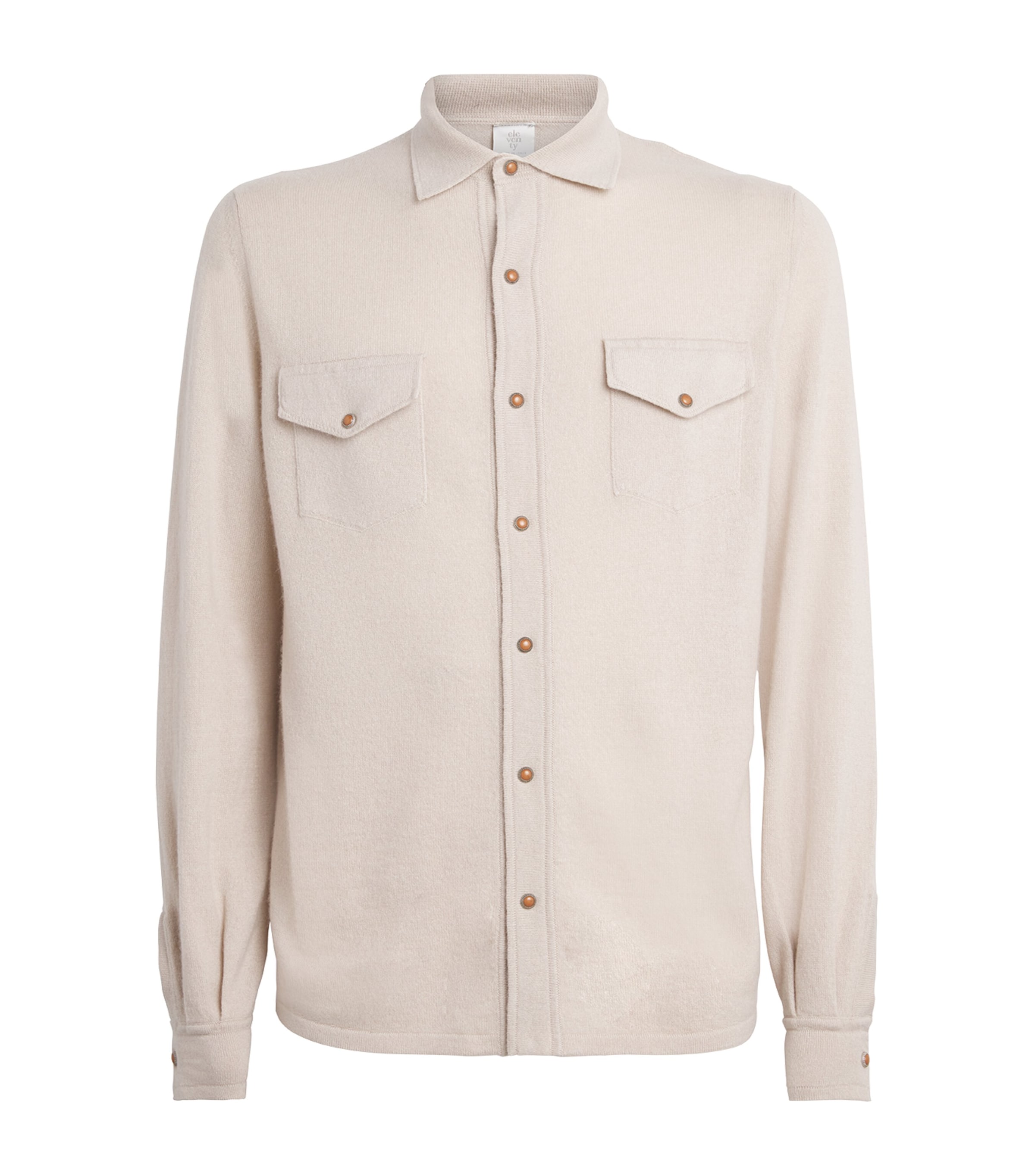Eleventy Button-fastening Pocket Shirt In Neutral