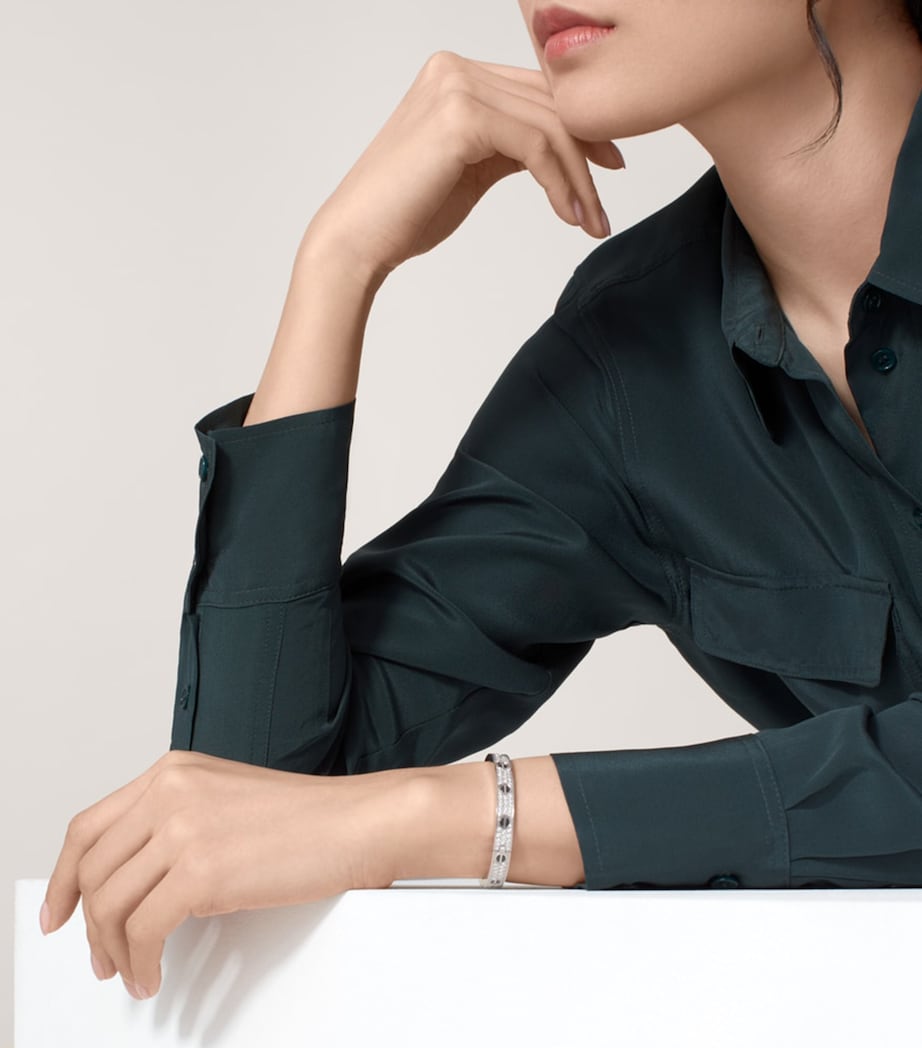 LOVE Classic White Gold and Diamond Ceramic Paved Bracelet WHITE GOLD Image 4