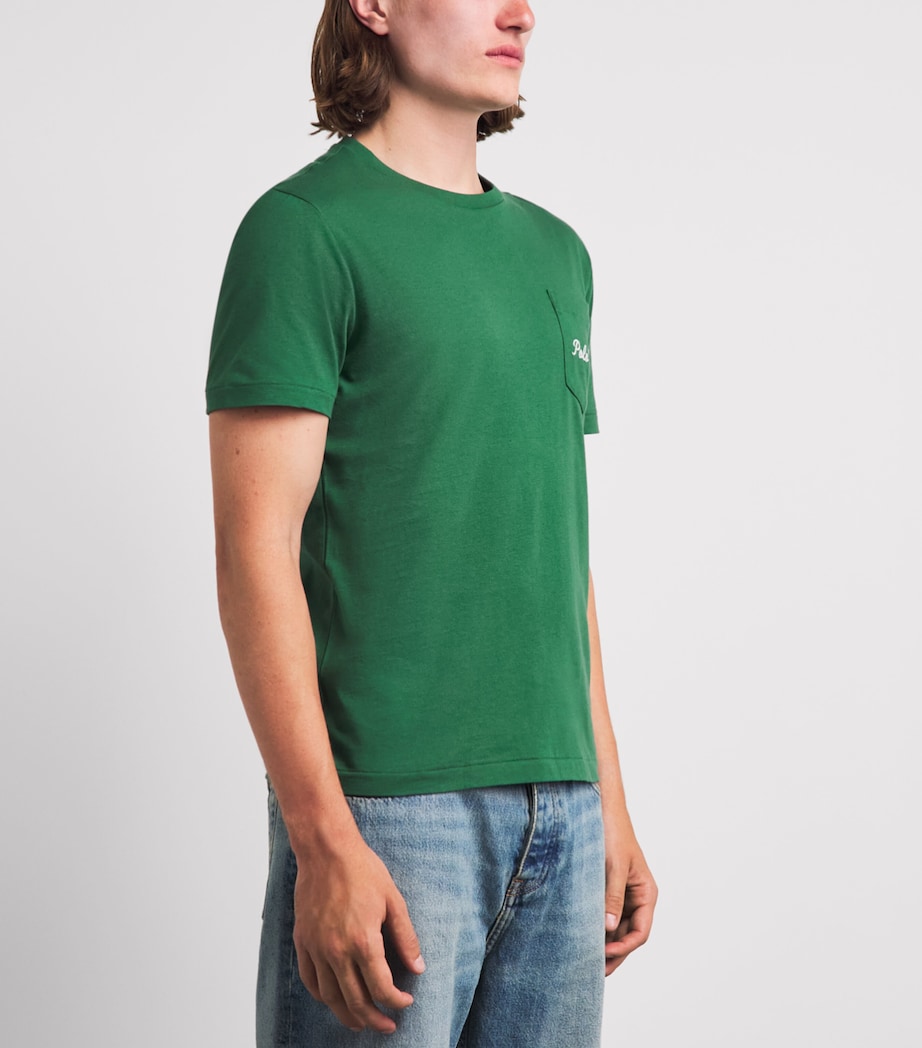 Polo Ralph Lauren Mens Cotton Logo Custom Slim-Fit T-Shirt Verano Green Image 4