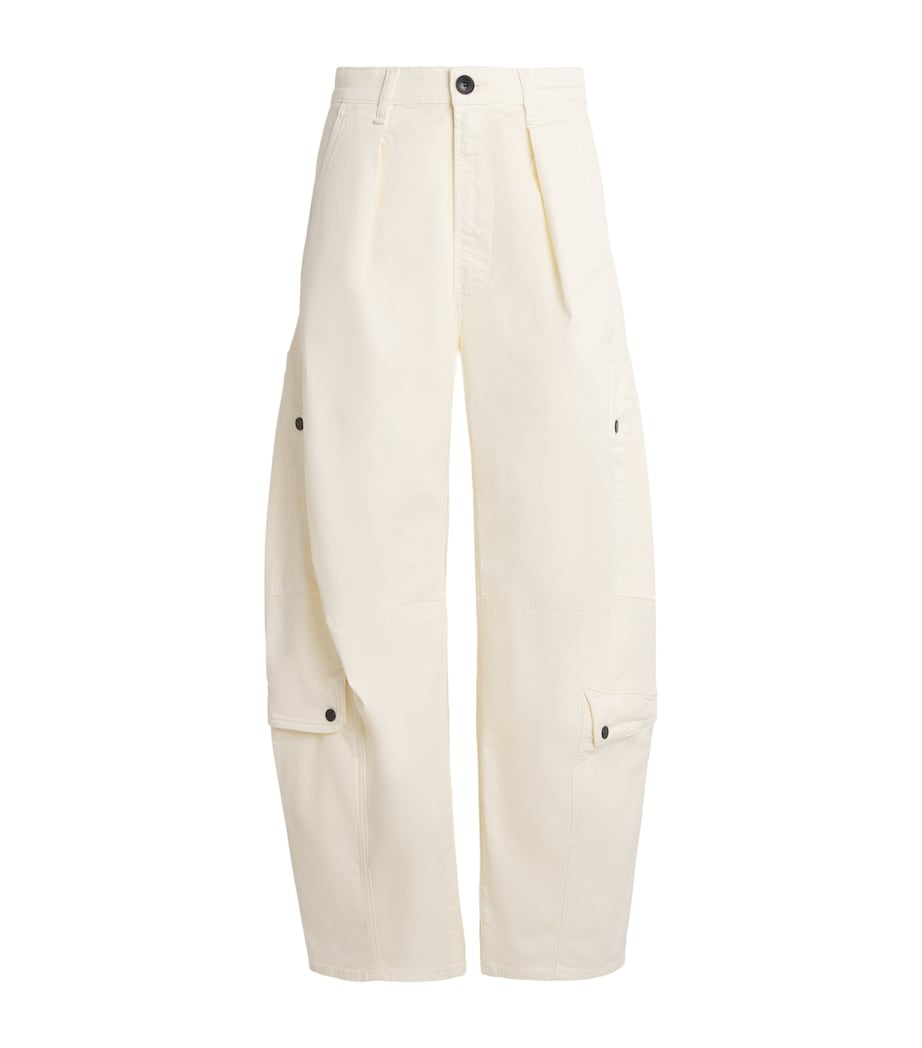 Citizens of Humanity Womens Organic Cotton Flight Trousers Plaster Image 1