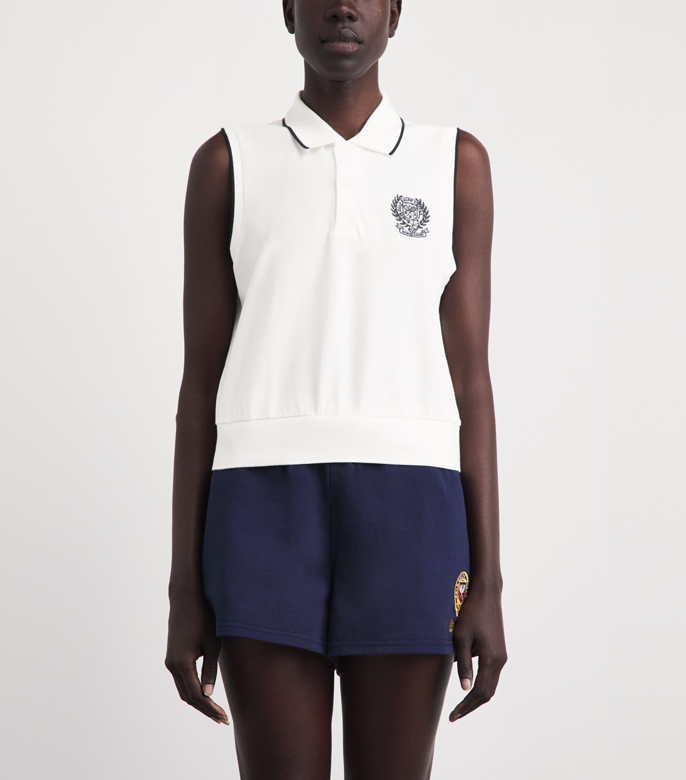 Polo Ralph Lauren Womens x Wimbledon Sleeveless Polo Shirt White Image 4