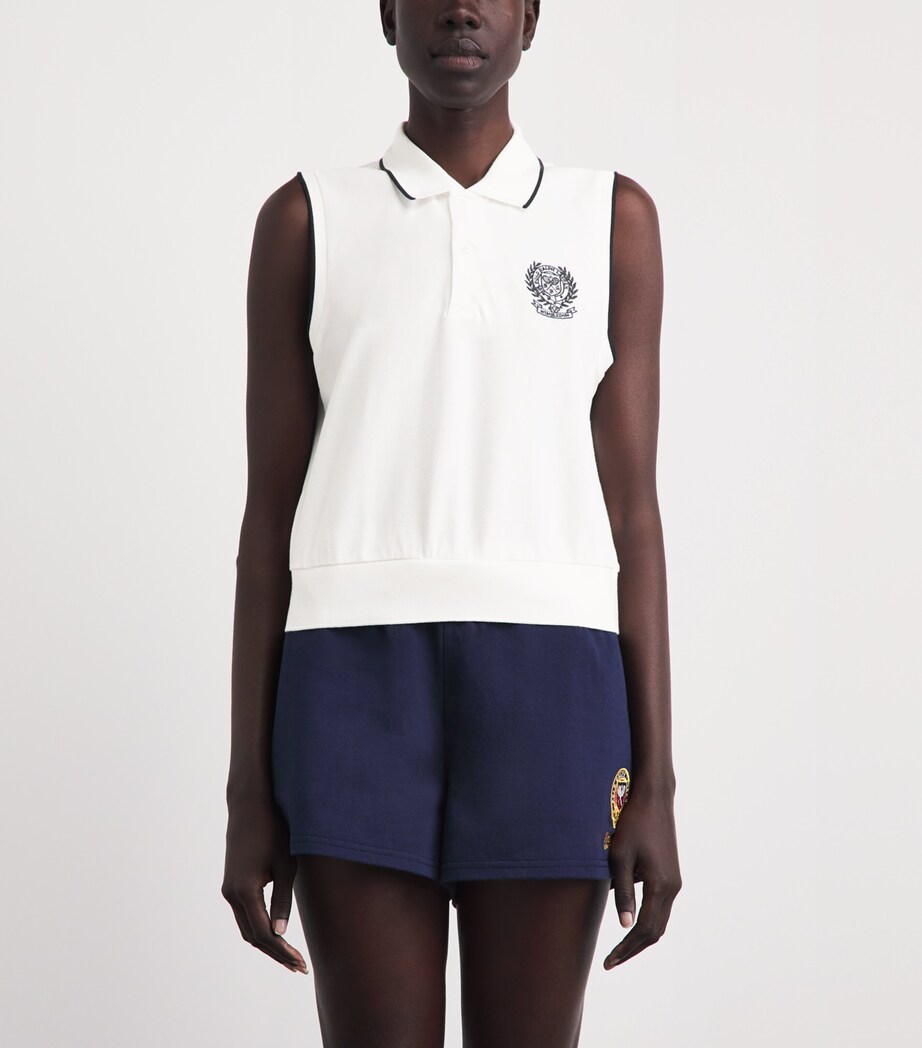 Polo Ralph Lauren Womens x Wimbledon Sleeveless Polo Shirt White Image 4