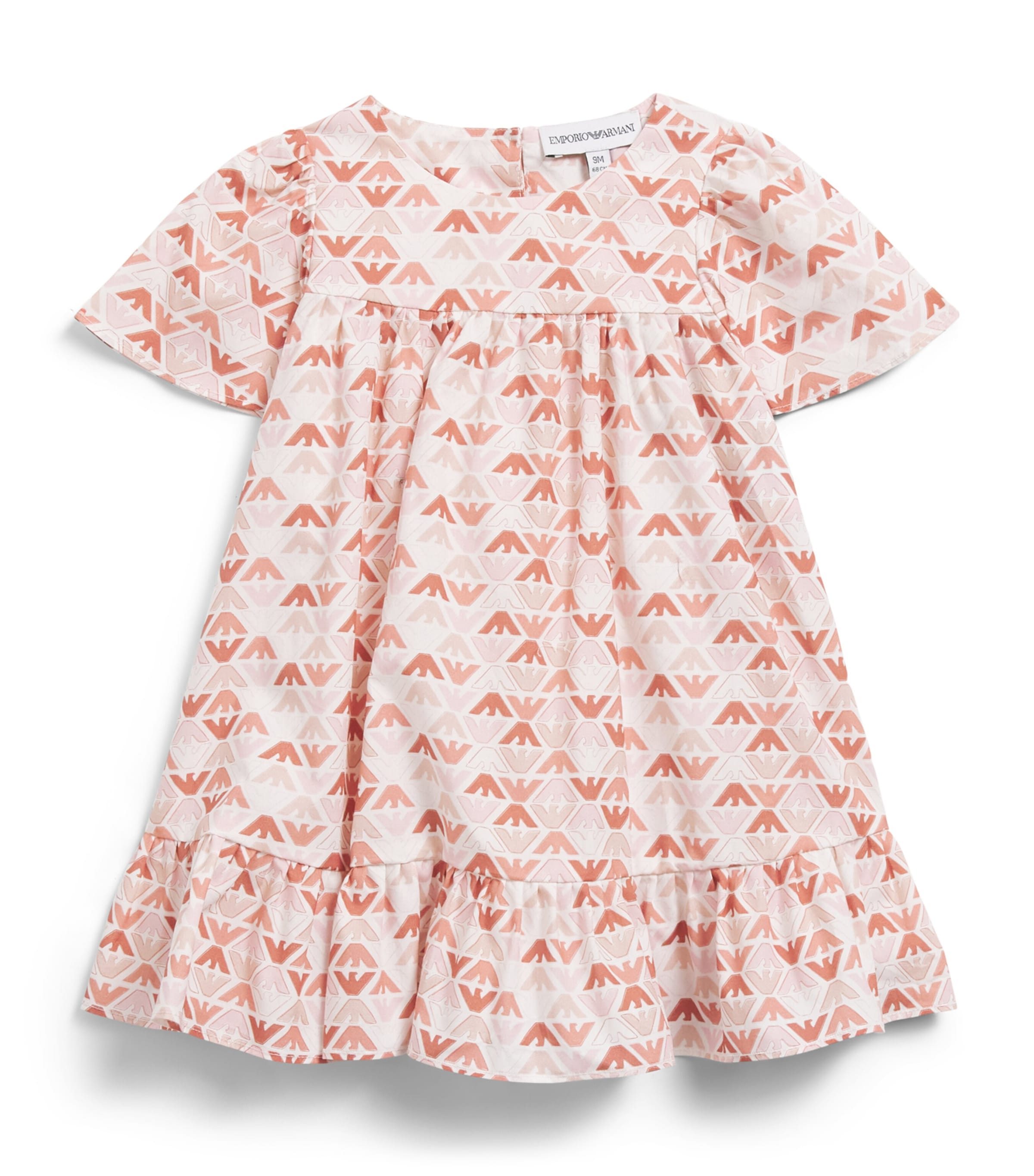 Emporio Armani Kids Logo Print Dress (6-36 Months) Eagle Fant . Image 1